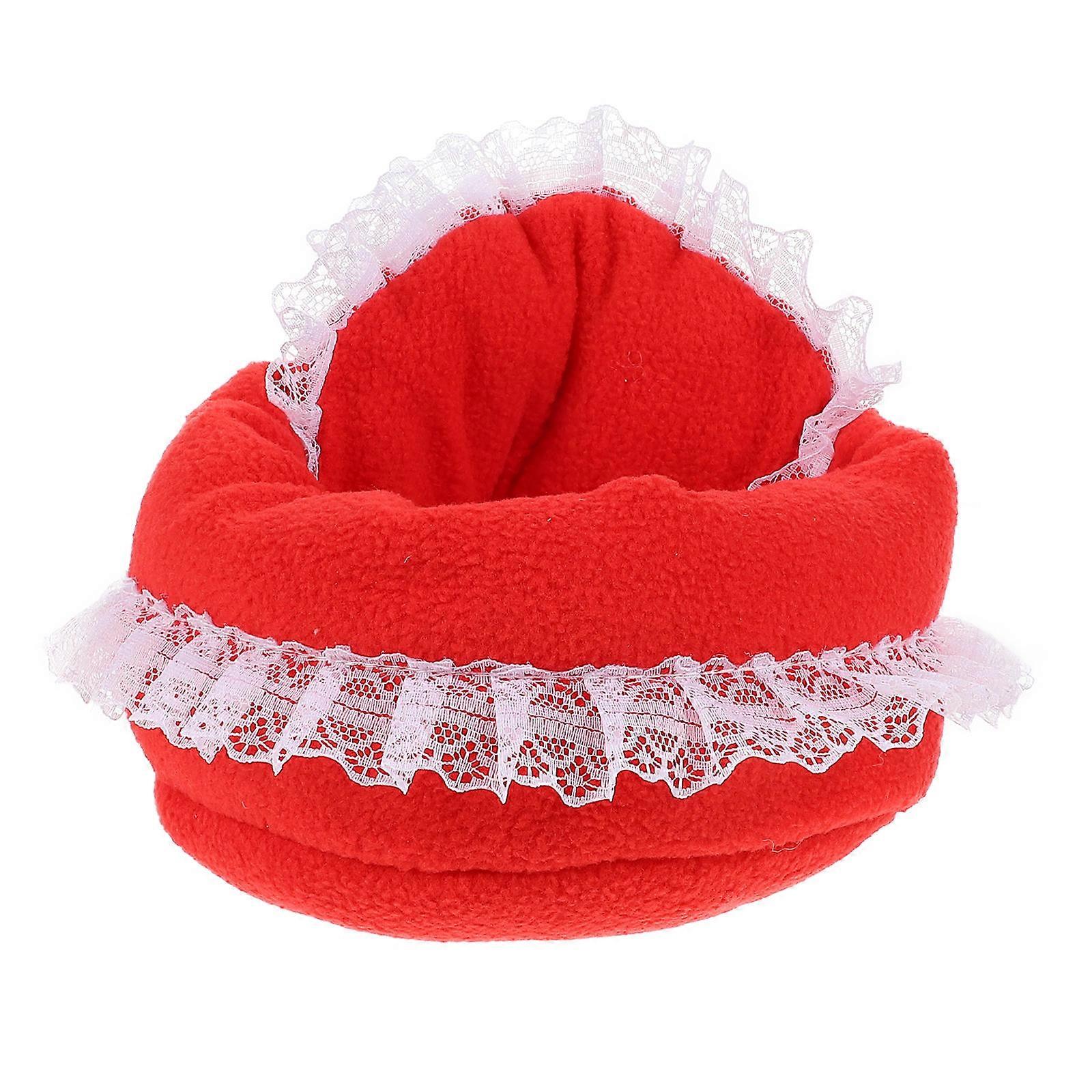 Pet Bed Nest Warm Sleeping Nest Adorable Hamster Nest Cotton Material Indoor Use 1Set