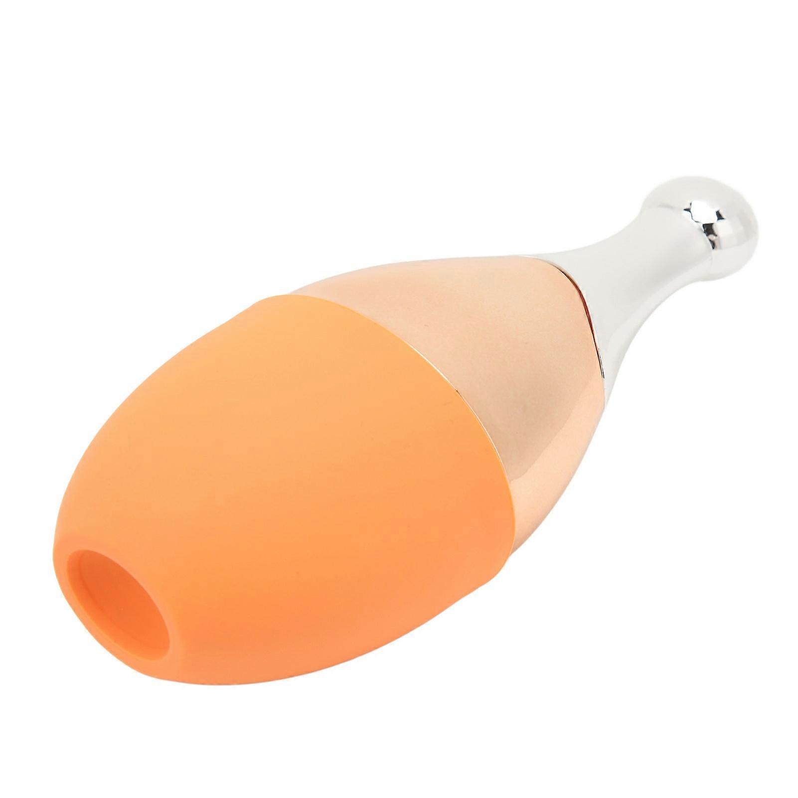 Ice Face Roller Cooling Remove Fine Lines Reusable Silicone Ice Face Roller for Summer Orange