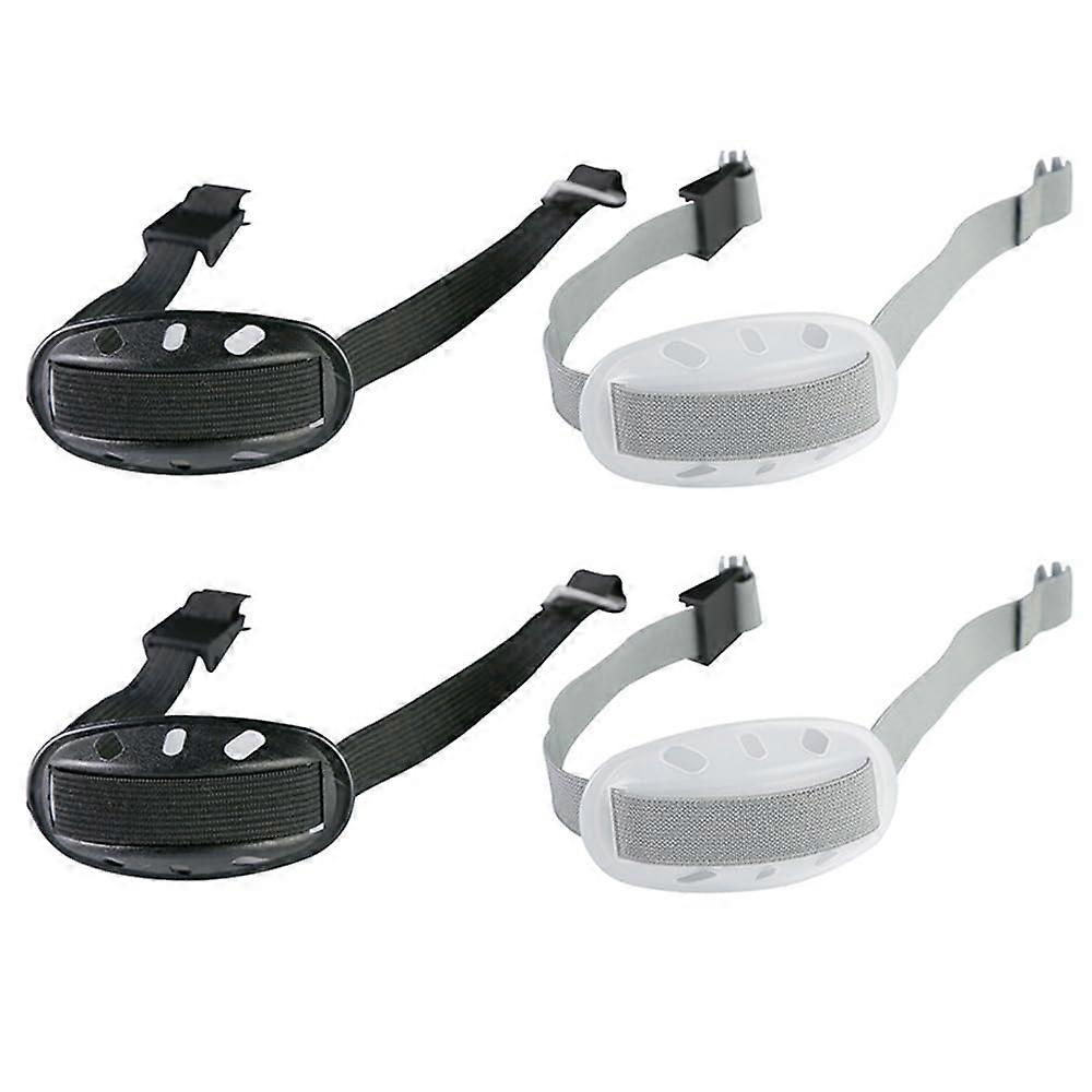 Pack of 4 Universal Helmet Chin Straps, Adjustable Grey and Black Chin Straps for Hard Hats and Safety Helmets