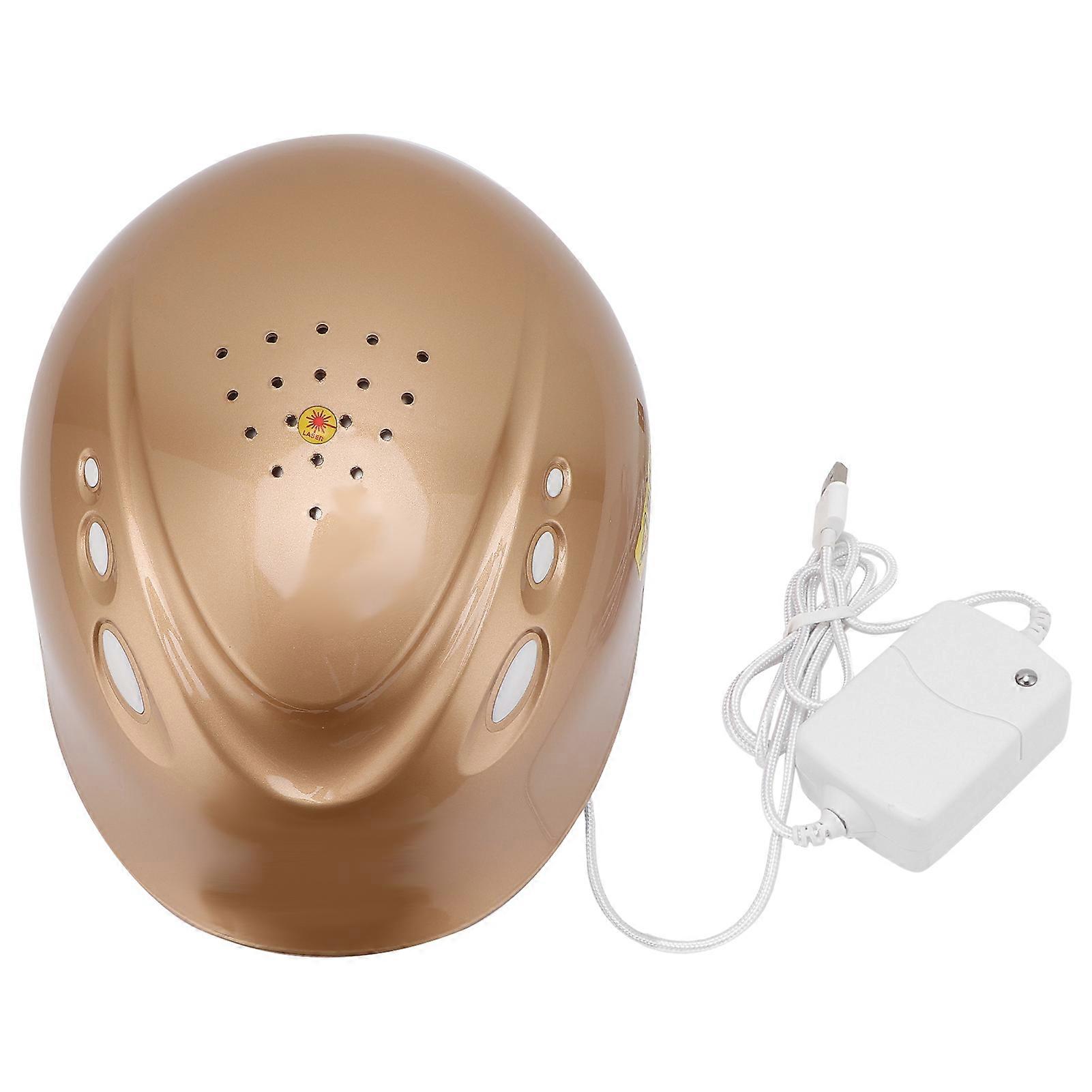 Laser Hair Growth Helmet 160pcs Light Chips Hair Loss Treatment Device Golden 100‑240VEU Plug
