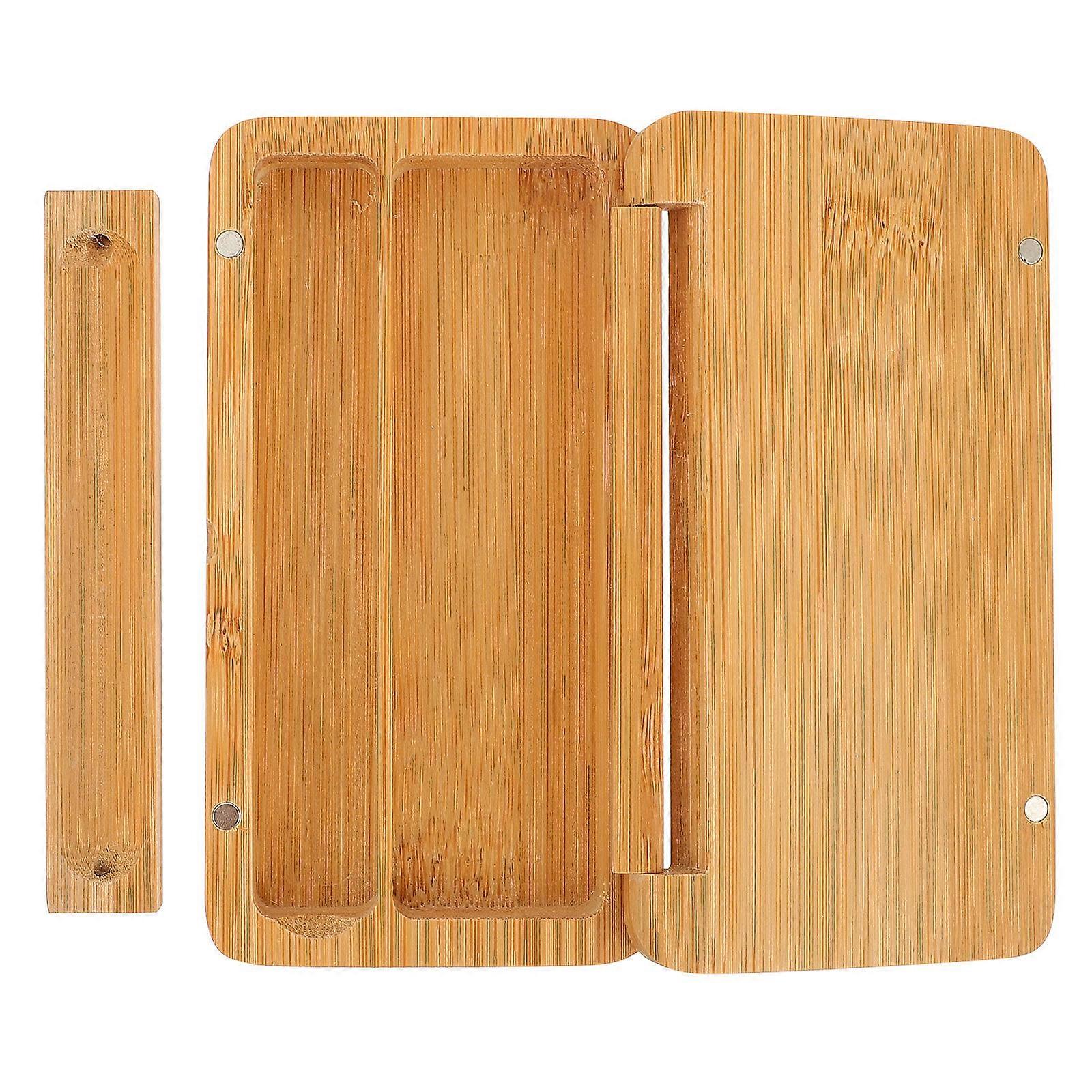 Portable Sandalwood Incense Container with Bamboo Design Creative Storage Holder for Daily Use and Meditation