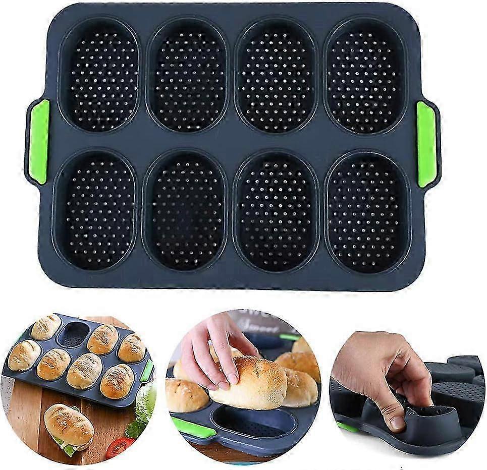 Silicone Baguette Baking Tray - Non-Stick Bread Mould for Perfectly Shaped Artisan Baguettes & Rolls