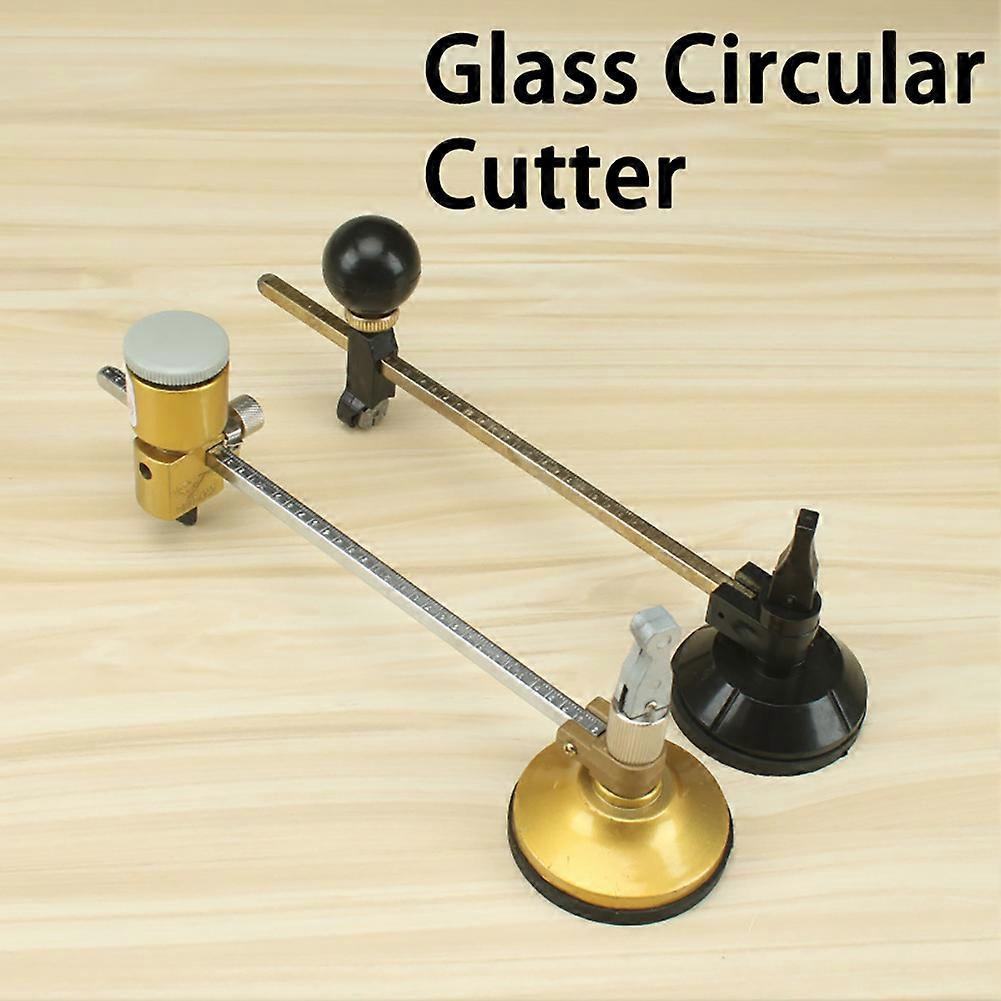 Heavy Duty Circular Glass Cutter 6‑40cm Adjustable Clear Scale Compass Type Glass Cutter Glass Cutting Tool with Powerful Suction Cup