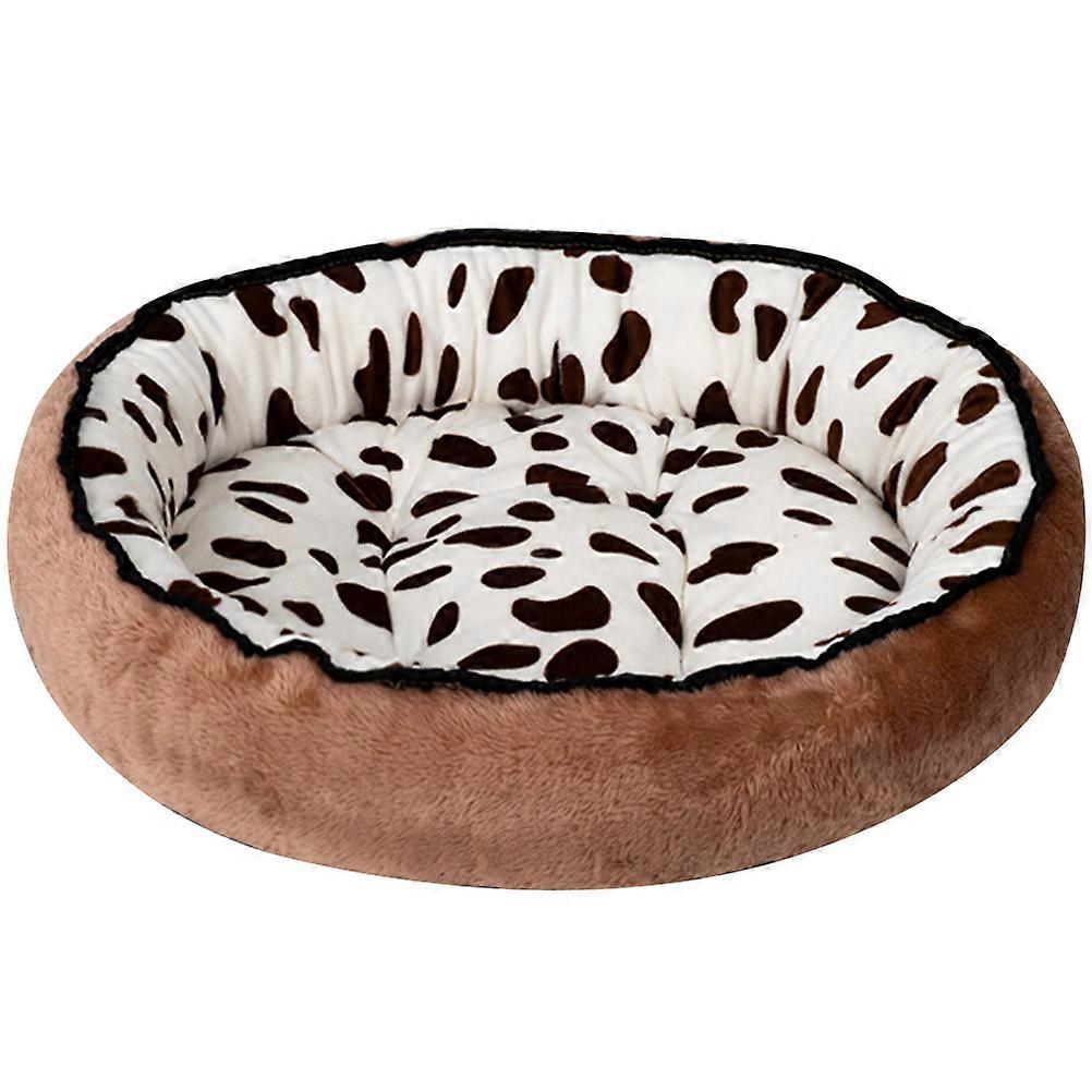 Wearresistant Pet Nest for Home in Light Brown Cloth Provides Comfort and Warmth 15.5x11x7 inches