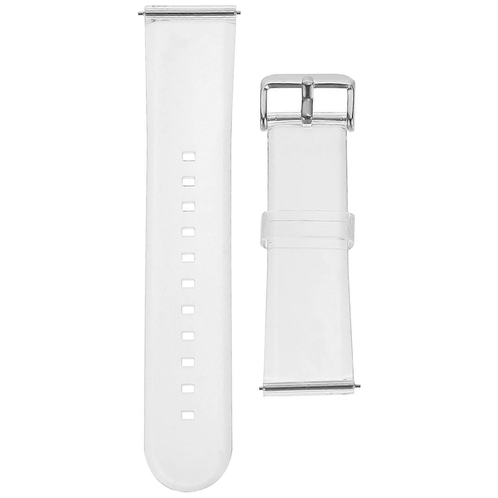 White Adjustable PVC Watch Band for Decor Use Universal Strap with Quick Release Design Fits