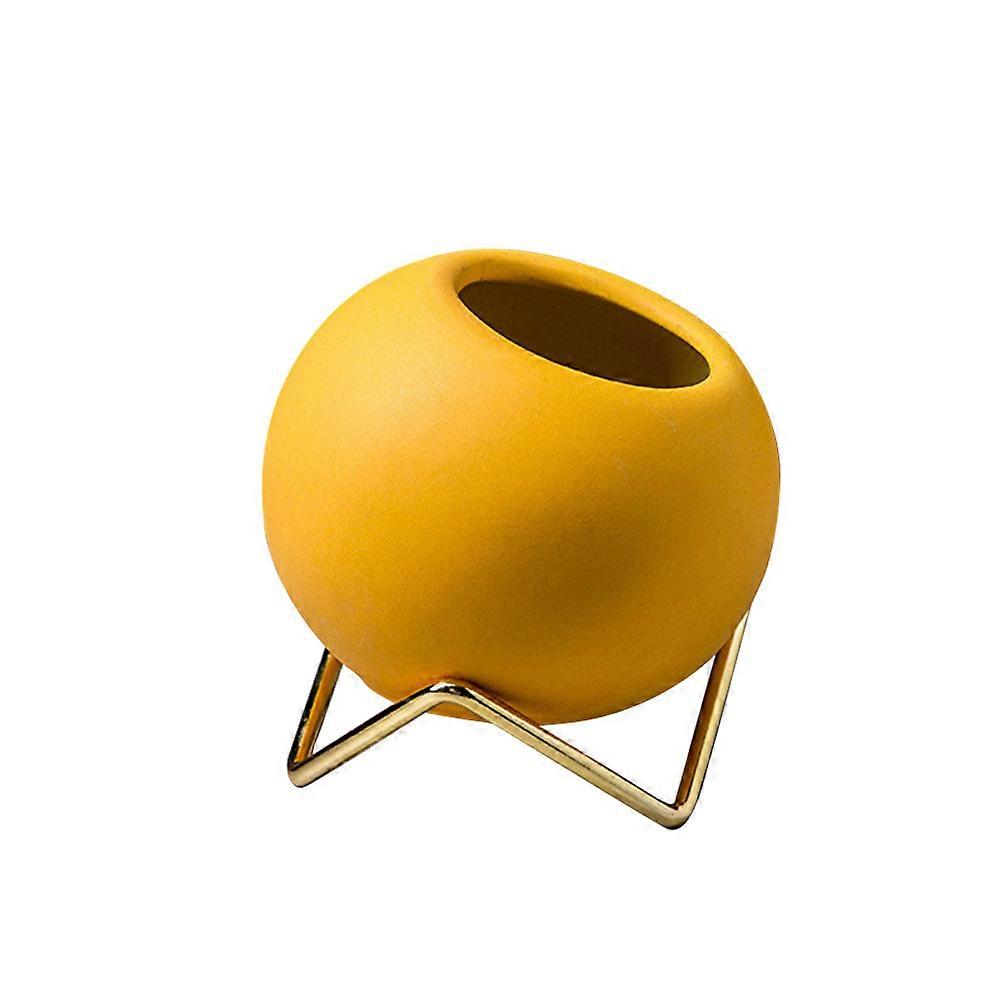 Nordic Style Pot Yellow Unique Succulent Pots for Home Decoration Soil Planting Educational Tool 1Pack