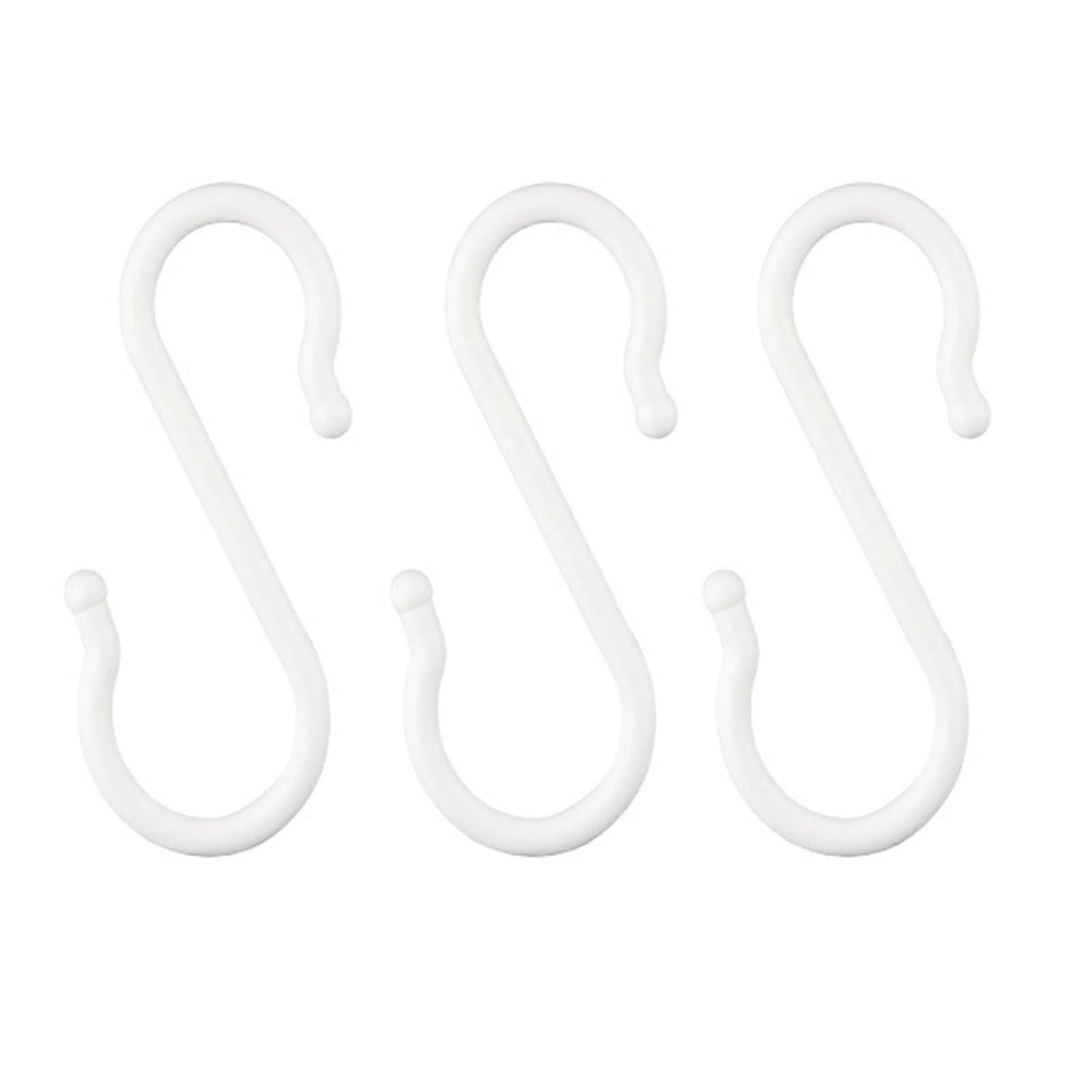 Damage release S Hooks plastic adhesive wall hooks, no drilling required.