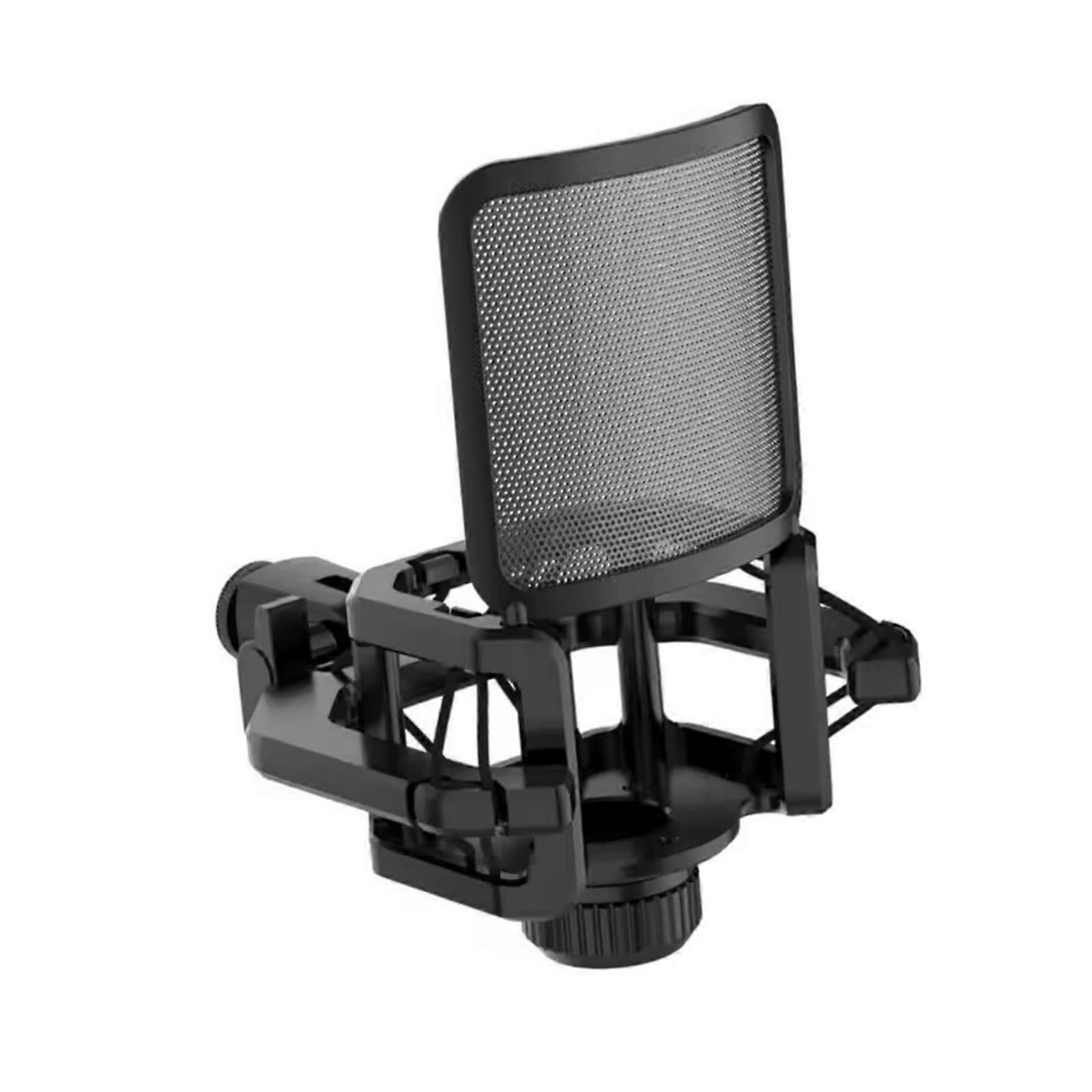 Adjustable Microphone Shock Mount With Microphone Filter Windscreen Reduce Noise Screen Easy Install Mount Holder Multicolor