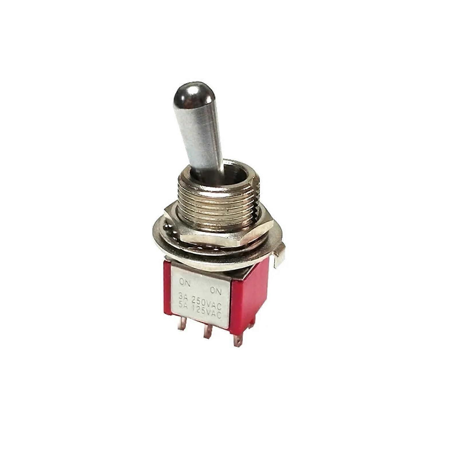1pcs 8013 SH T80T Z1 Series Short Handle 12mm ONMOM(momentary) SPDT 6Pin 2Position Panel Toggle Switch 5A 125VAC