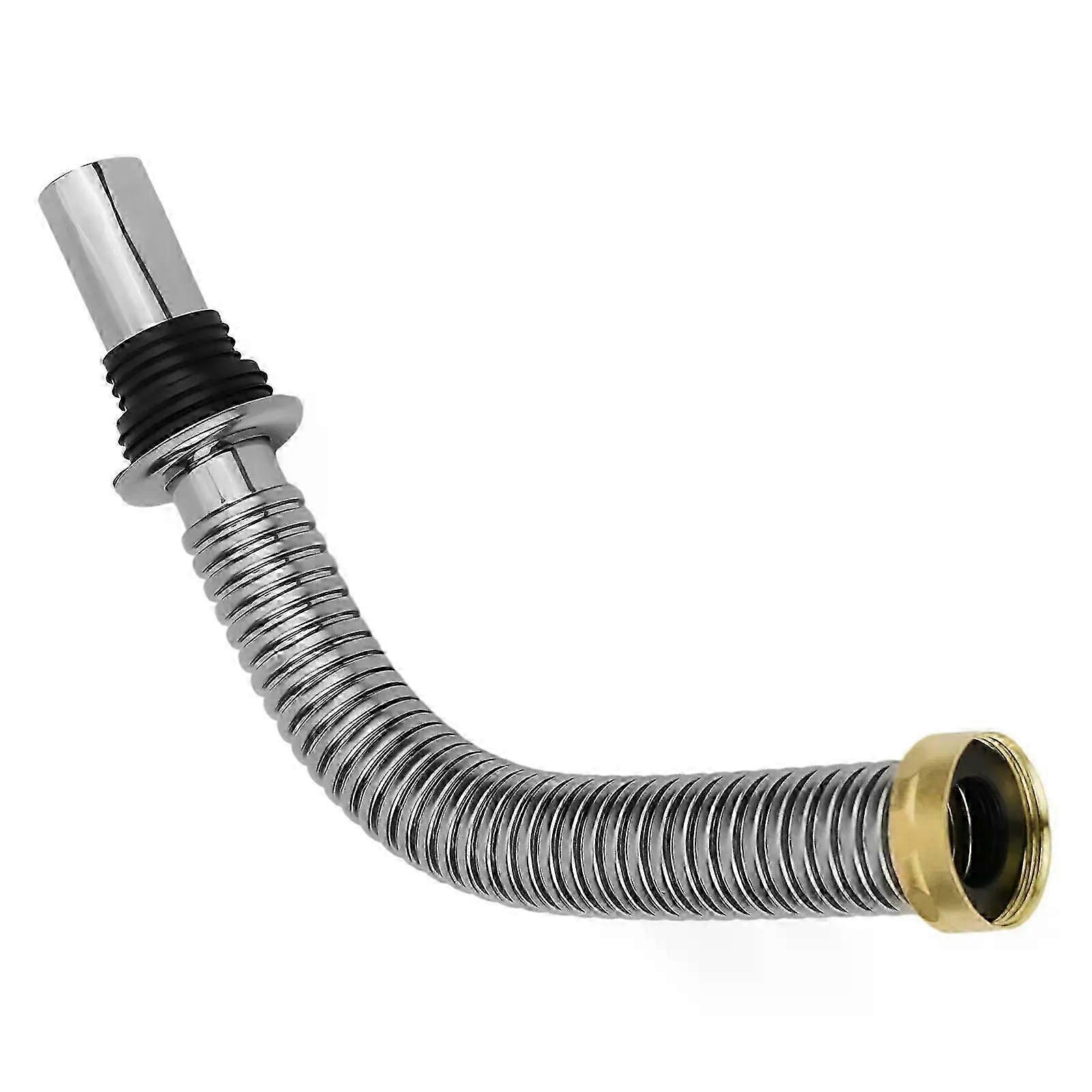 Achieve the Perfect Sink Connection Stainless Steel Sink Siphon Waste Drain Hose Flexible Pipe 40/60cm Length Silver