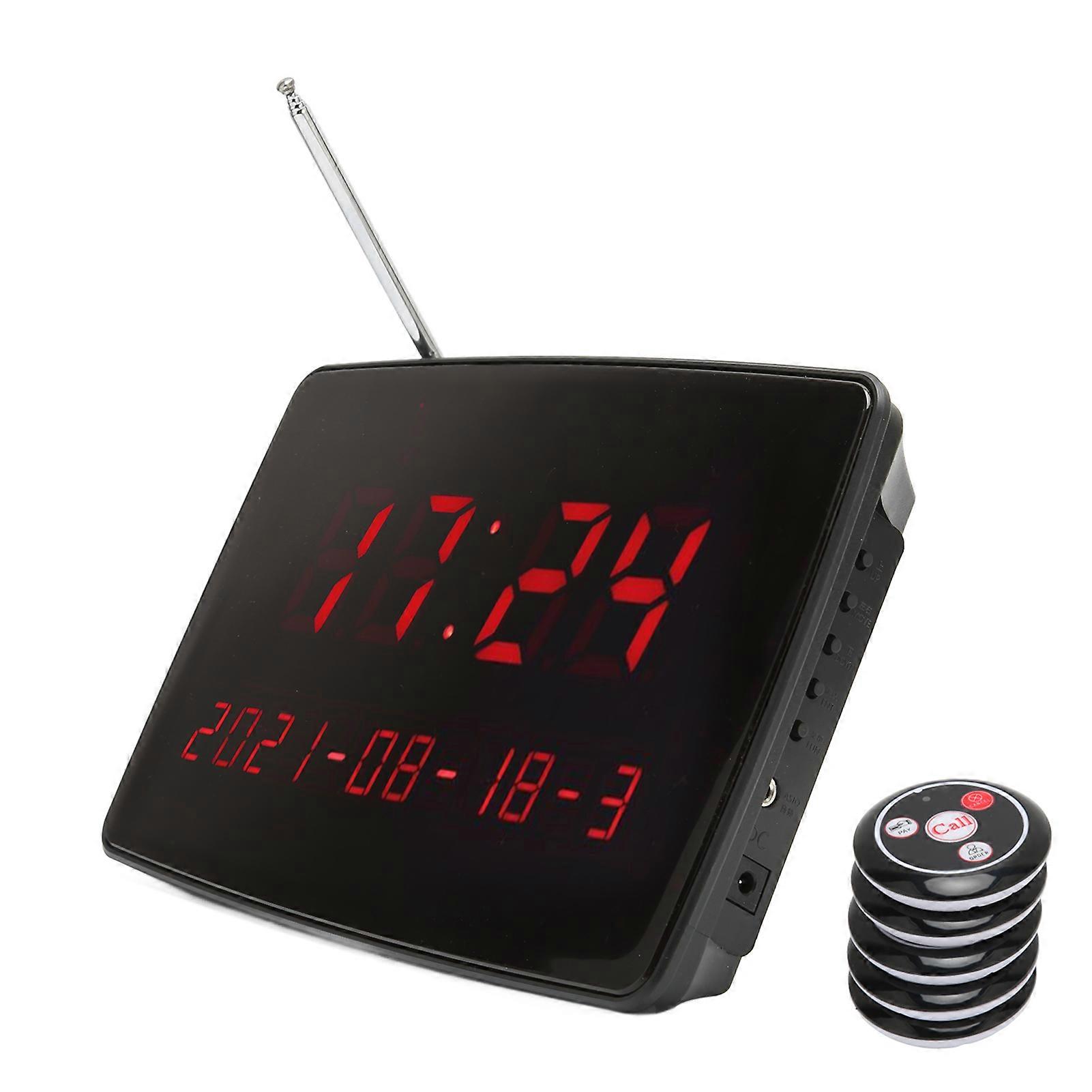 Wireless Calling System Restaurant Customers Pager Voice Broadcasting Host 30 Call Buttons for Bar Office Cafe