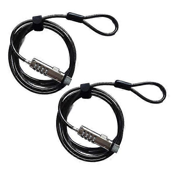2pcs USB notebook laptop combination lock, universal security USB 4-digit combination lock for PC