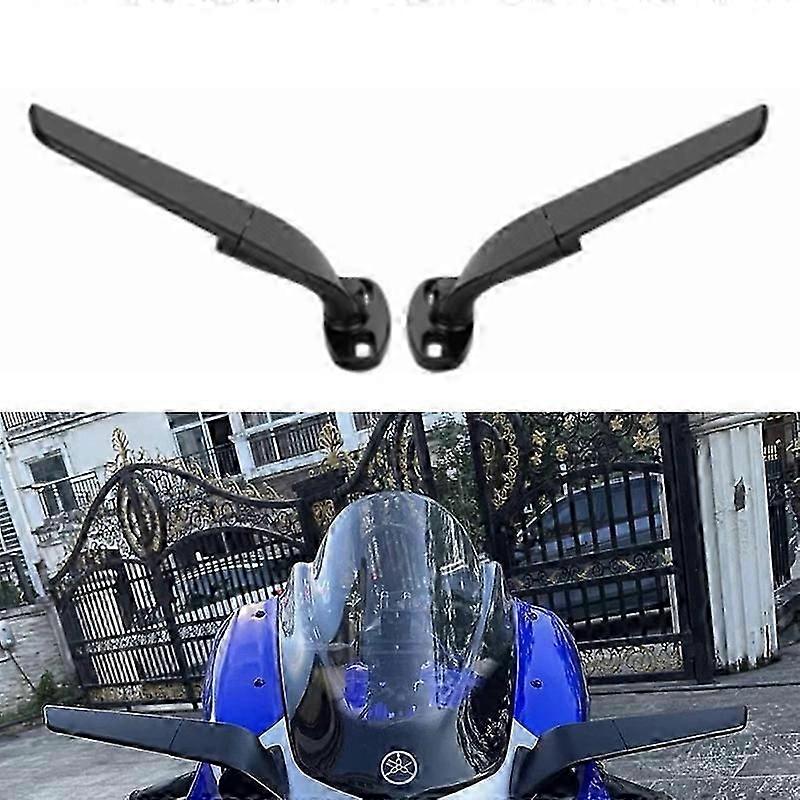 Qx Motorcycle Mirror Modified Wind Wing Adjustable Rotating Rearview Mirror Moto Accessories For Yamaha Yzf R6 R1 R25 R3 R125 R15