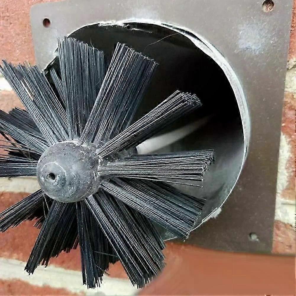 Chimney and Dryer Vent Cleaning Kit with Flexible Rods and Drill Attachment M8 Thread Brushes 100/150mm