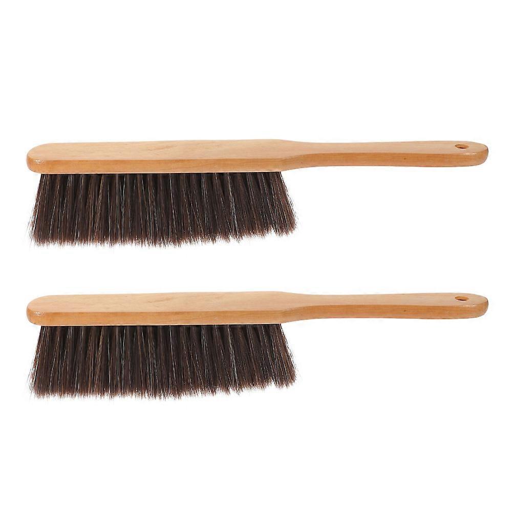 Wooden Hand Broom Set Long Handle Cleaning Brush for Dusting, Multi Functional Whisk Broom for Indoor Use, Windows, and More