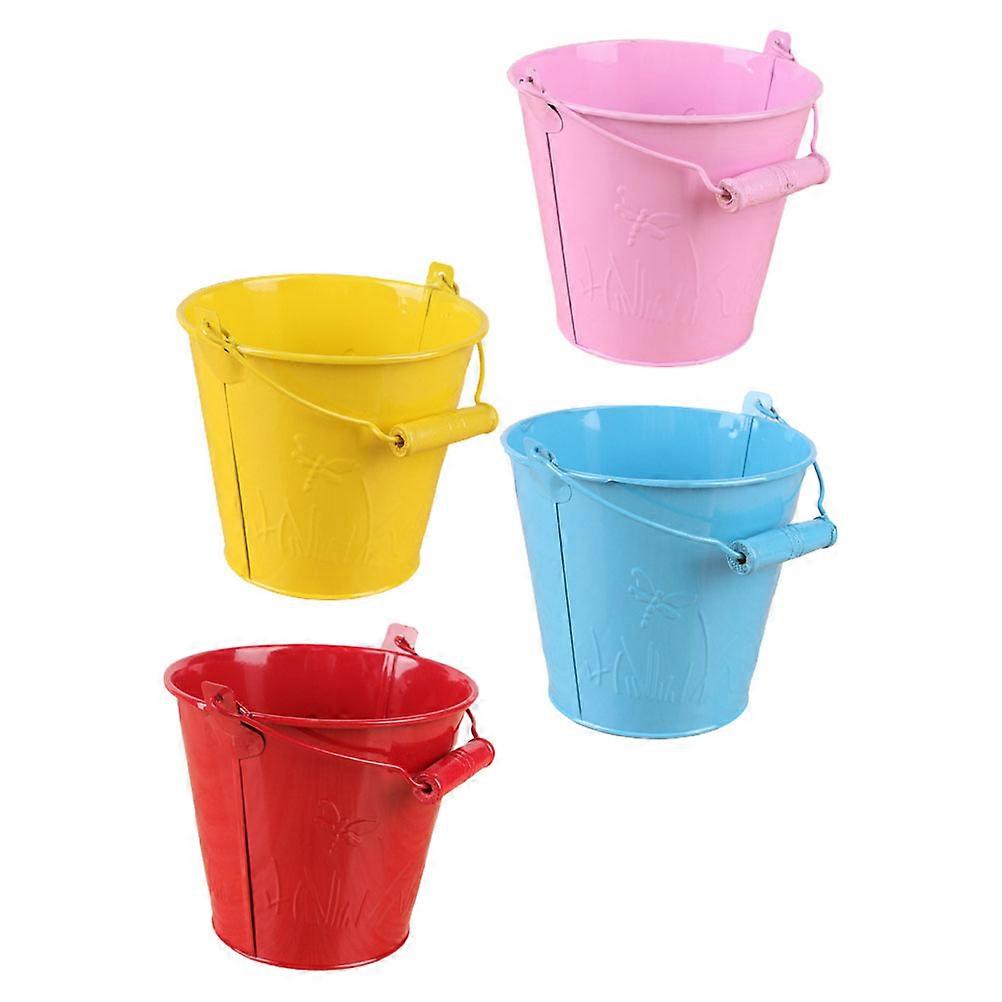 4pcs Mini Beach Buckets for Sand Play – Lightweight, Creative Fun for Beach or Backyard Summer Activities