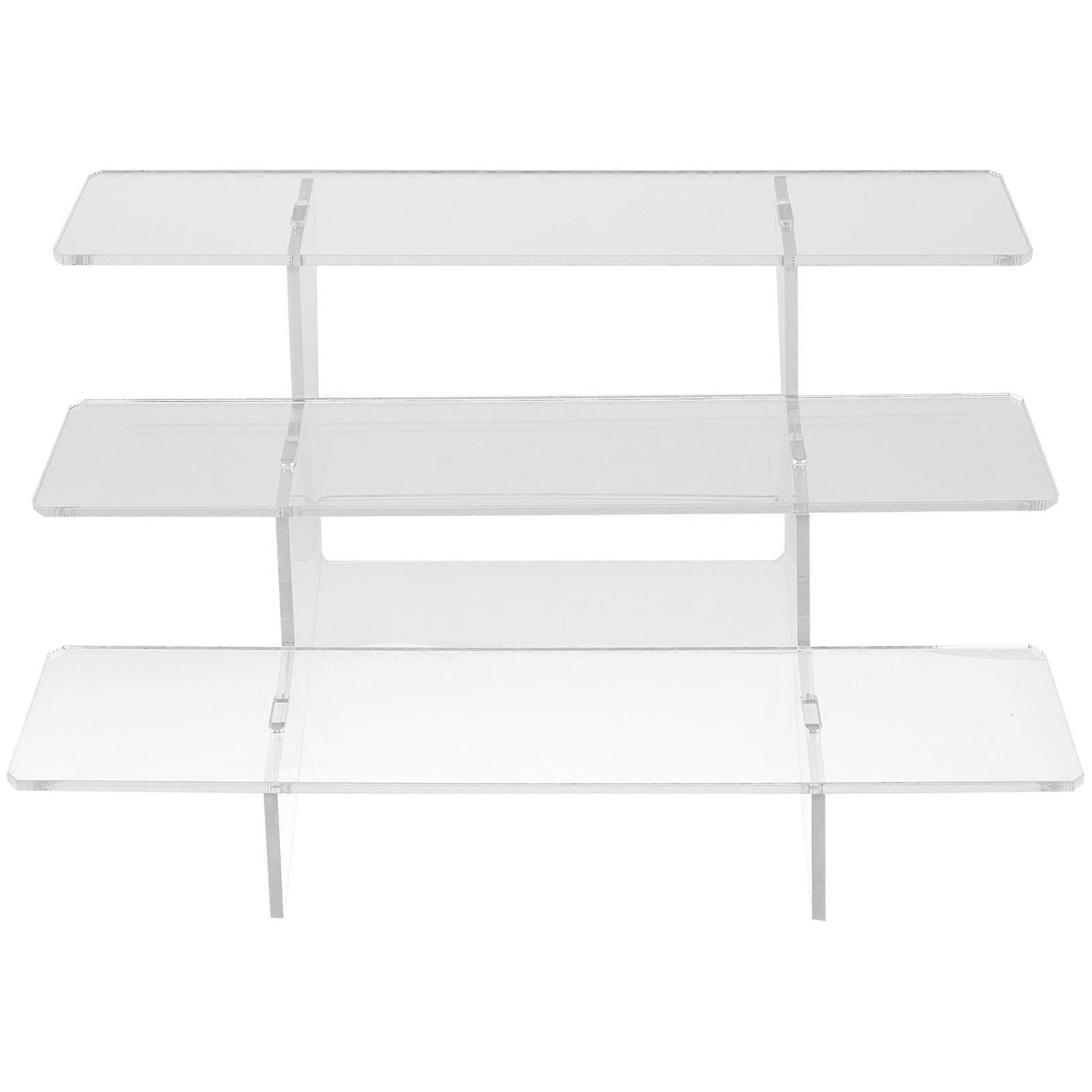 Acrylic Display Stand with 3 Tiers Detachable for Action Figures and Doll Models Organizer