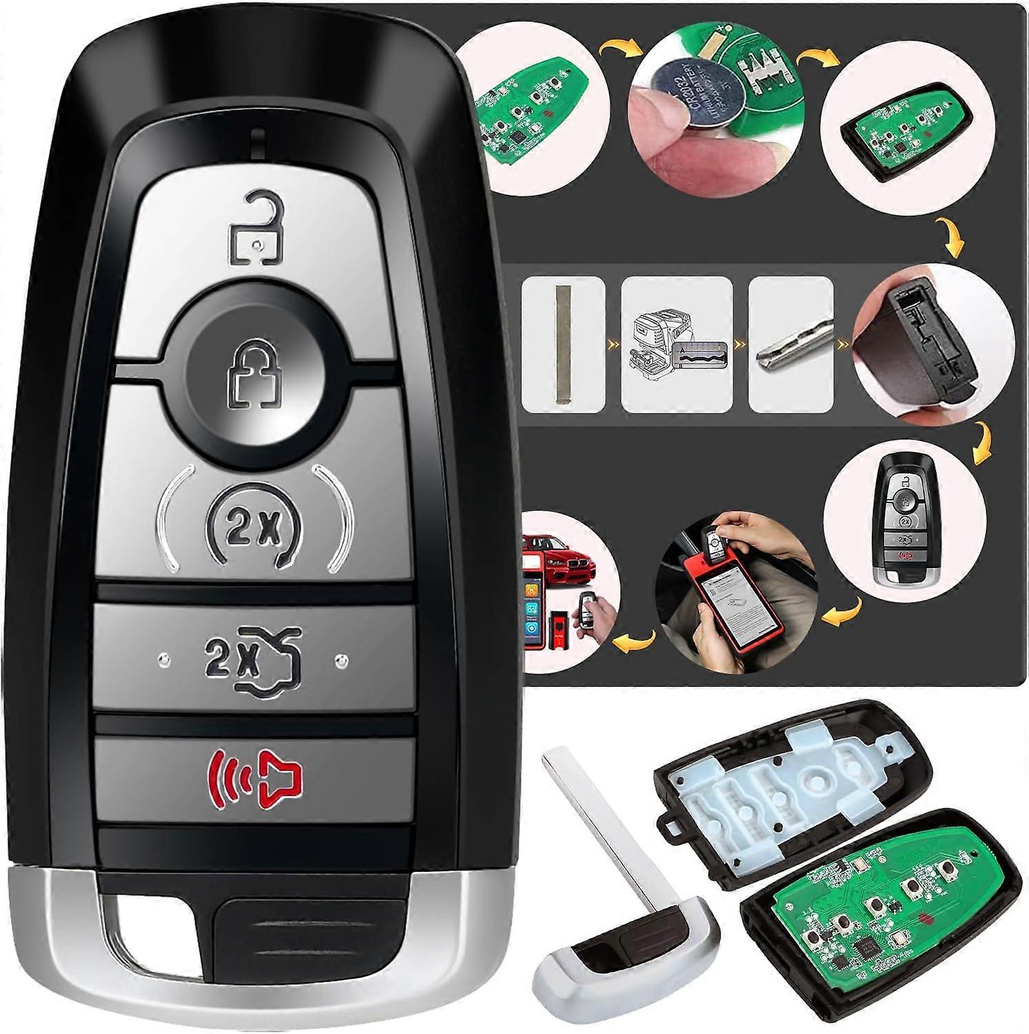 Clé vierge d’origine, IKEYFD005AH MaxiIM, remplacement universel de la télécommande à 5 boutons