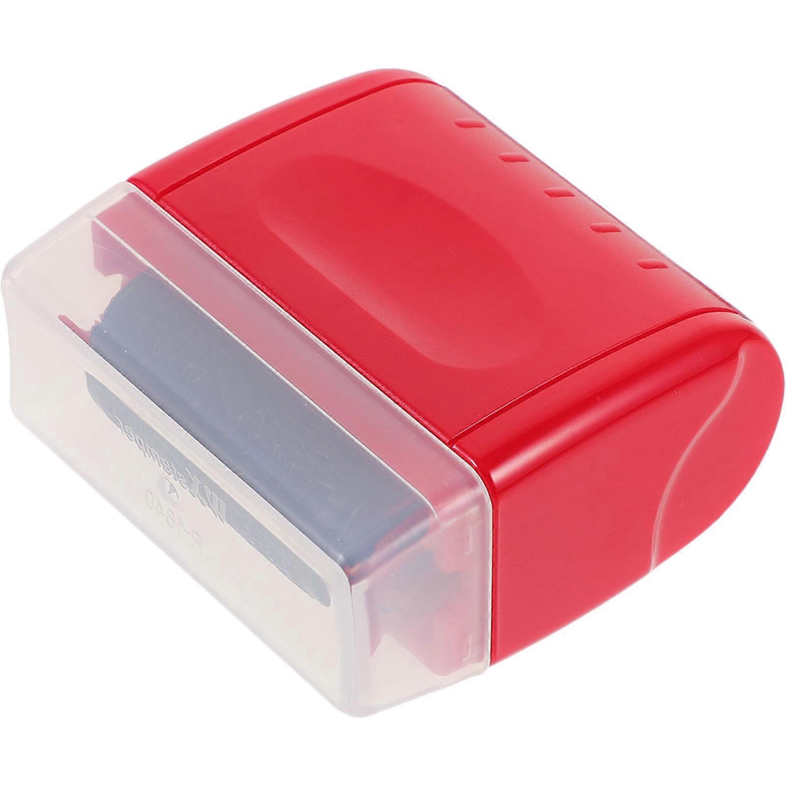 Privacy Protection Stamp Multi-function Roller Stamps For Daily Bills Personal Privacy Documents Red Smooth Rolling 1Pcs