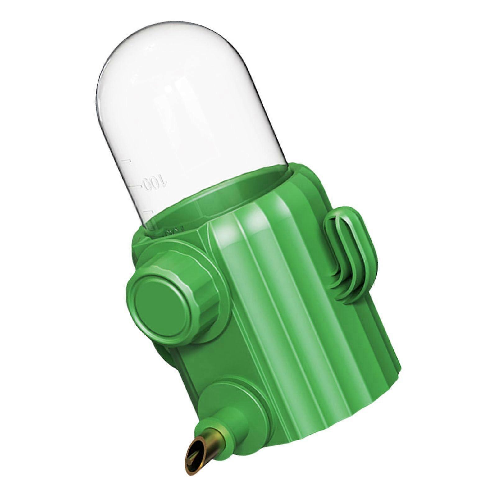 Scientific Small Animal Water Bottle for Birds, Guinea Pigs, Hamsters, and Rabbits with Copper Nozzle and Cactus Design