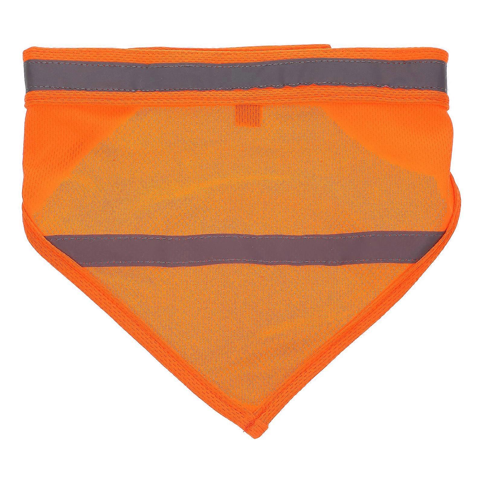 Reflective Pet Scarf Creative Bandana For Pets With Triangle Shape And Orange Color In 1Set
