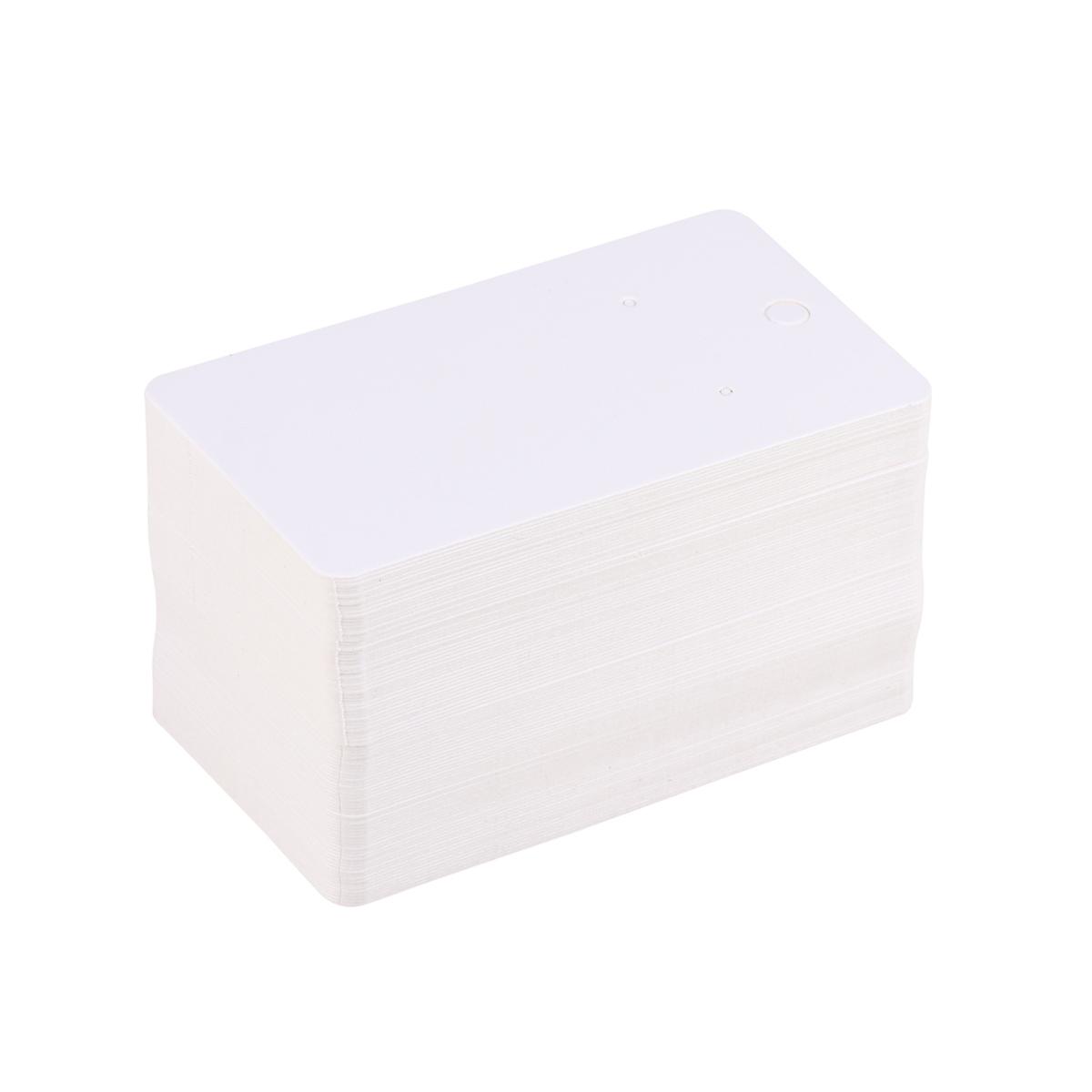 Kraft Earring Cards 200 Pcs Display Holder for Decoration Suitable for Long Earrings White 5x8.9cm