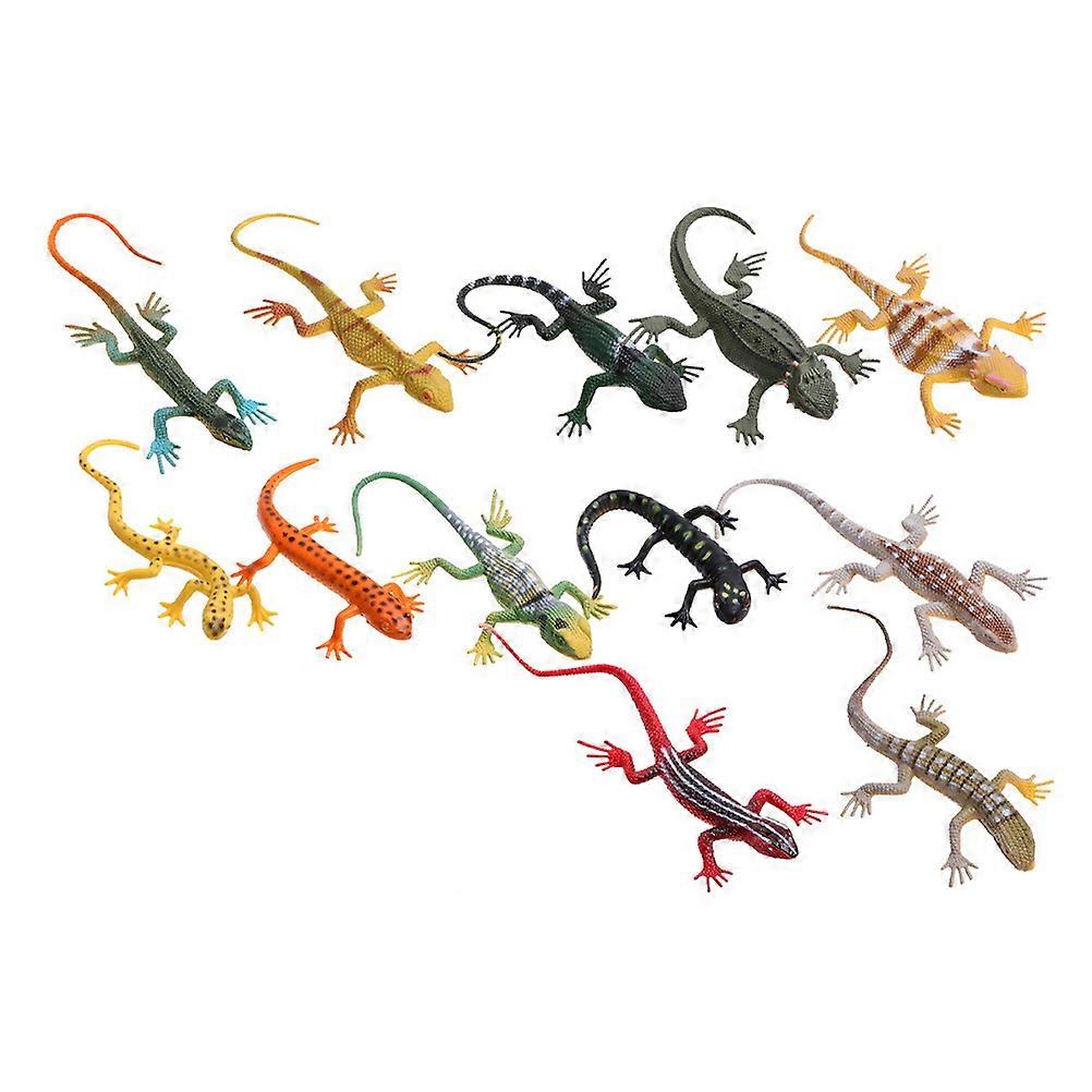 Realistic Lizard Toy 12Pcs Cognitive Development Models For Children Use With Vibrant Colors