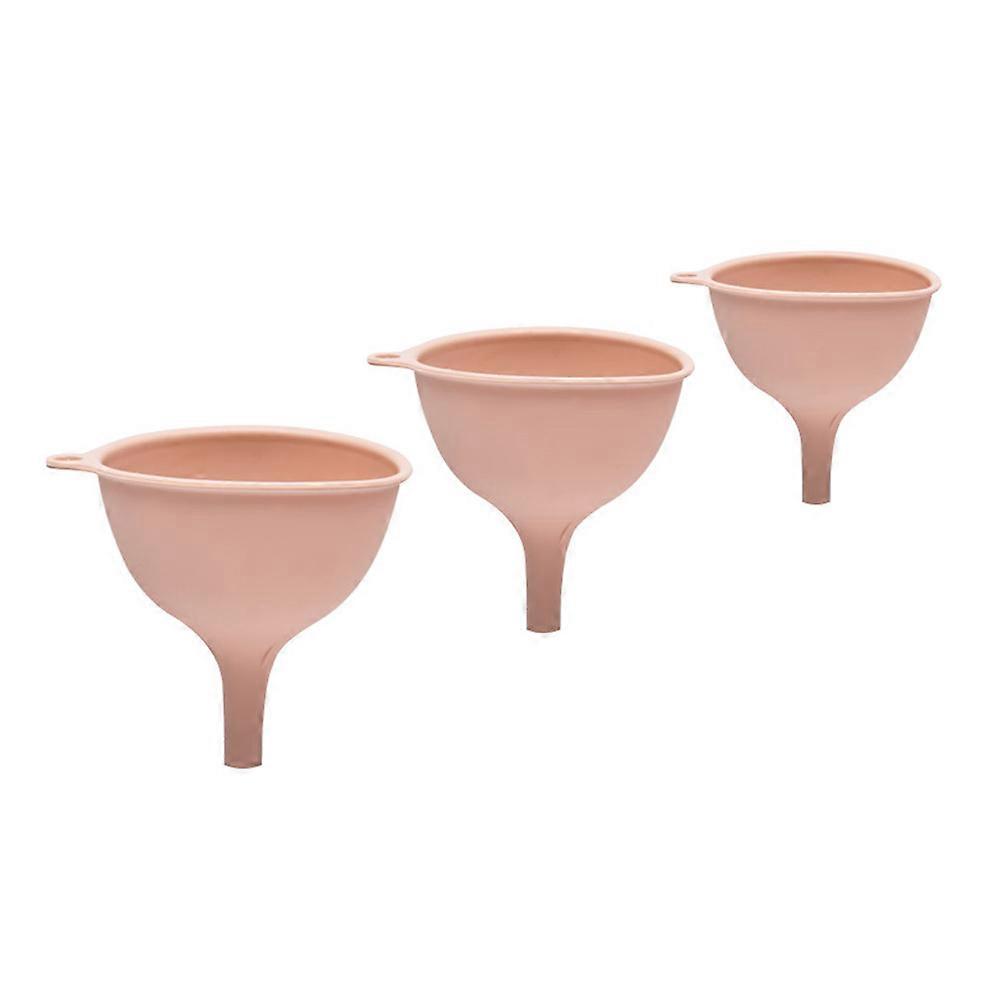 Conical Silicone Funnels for Easy Cleaning and Efficient Oil Transfer in 3Pcs for Home Users