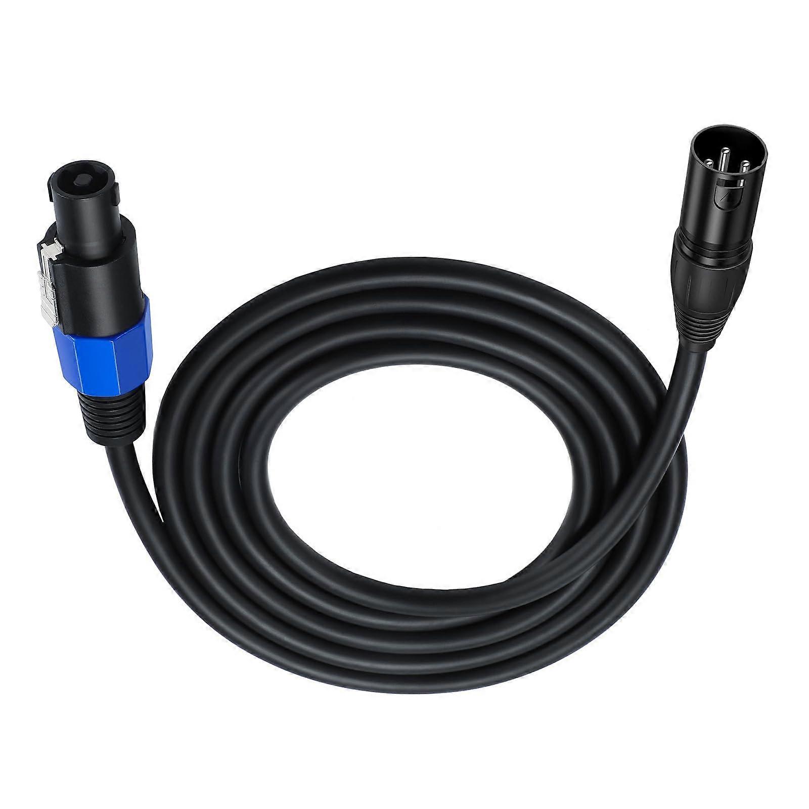 Speakon to XLR Cable 3-Pin Connector Microphone Extension Cable For Stage Monitors And PA Speakers