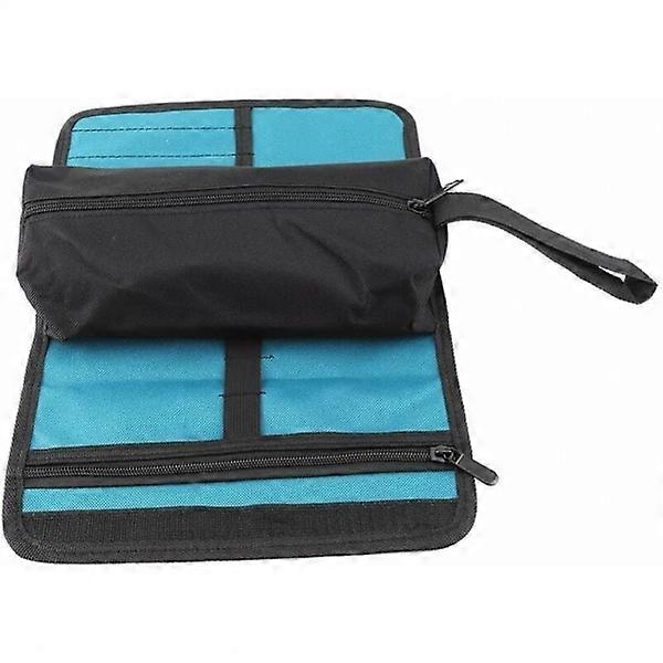 Tool Bag, Rollable Canvas Tool Bag, Empty Tool Storage Bag, Zipper Storage Bag with Hanging Loop for Electricians, Plumbers or Mechanics