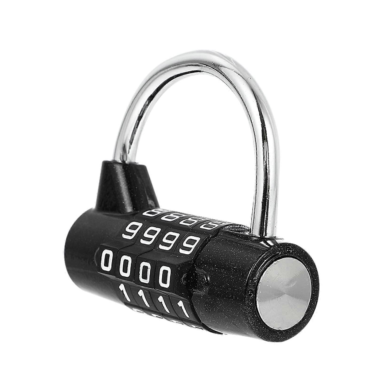 Combination padlock 4digit code lock zinc alloy for cabinets and mailboxes durable and easy to use black