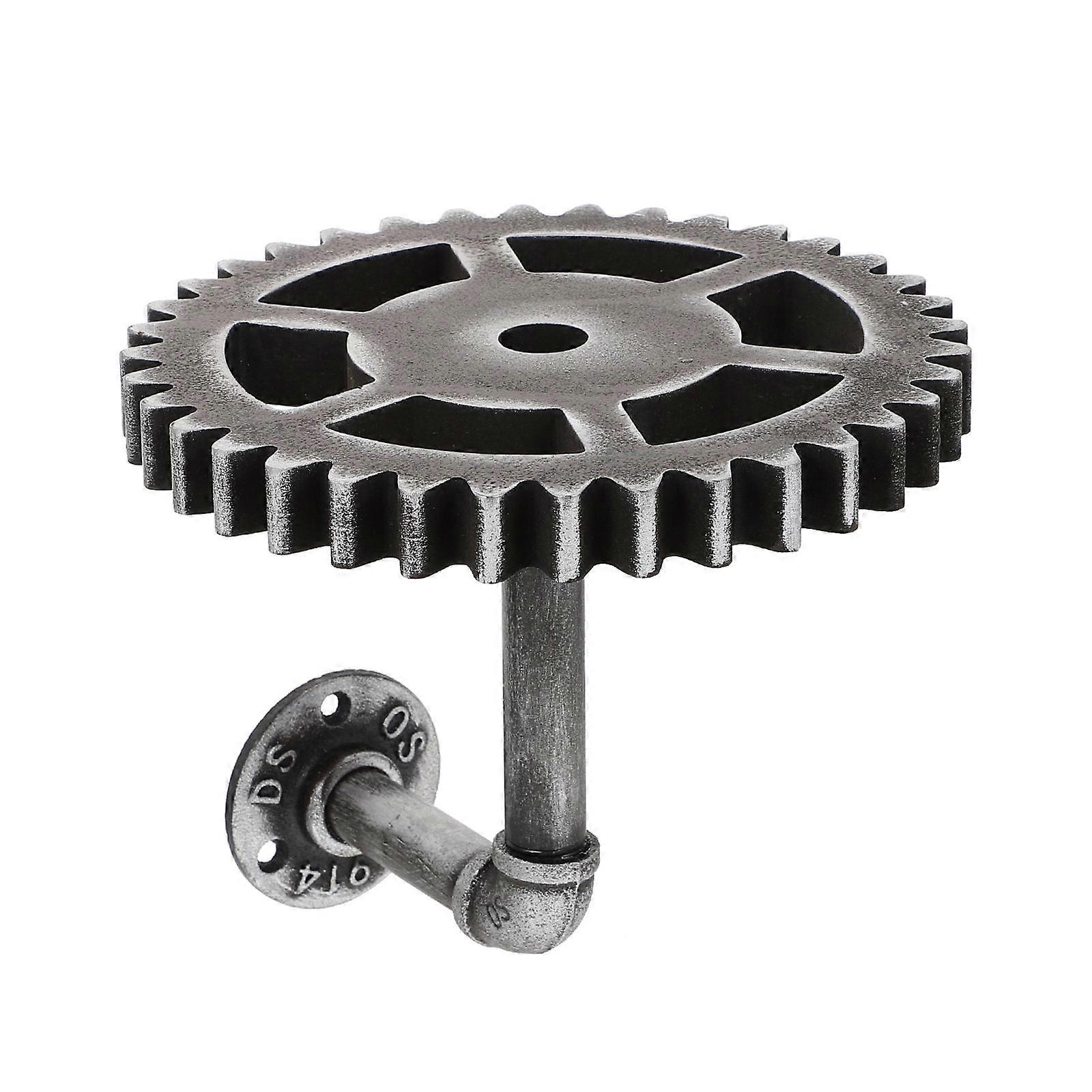 Iron Art Gear Shelf, Mountable Bracket for Unique Wall Decoration