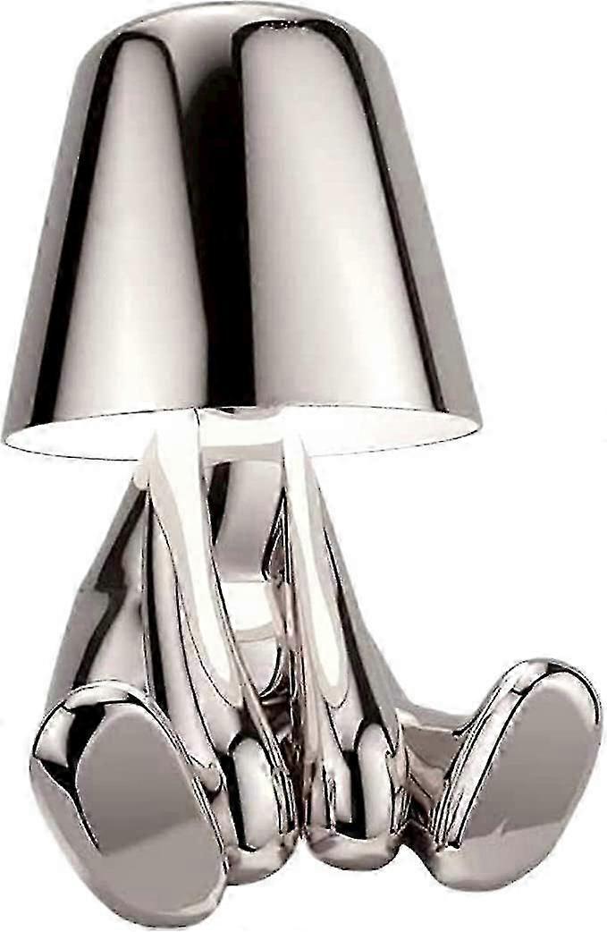 Thinker Lamp, Touch Control Table Lamp, Creative Little Gold Man Thinker Statue Led Desk Lamp, Decoration Gift