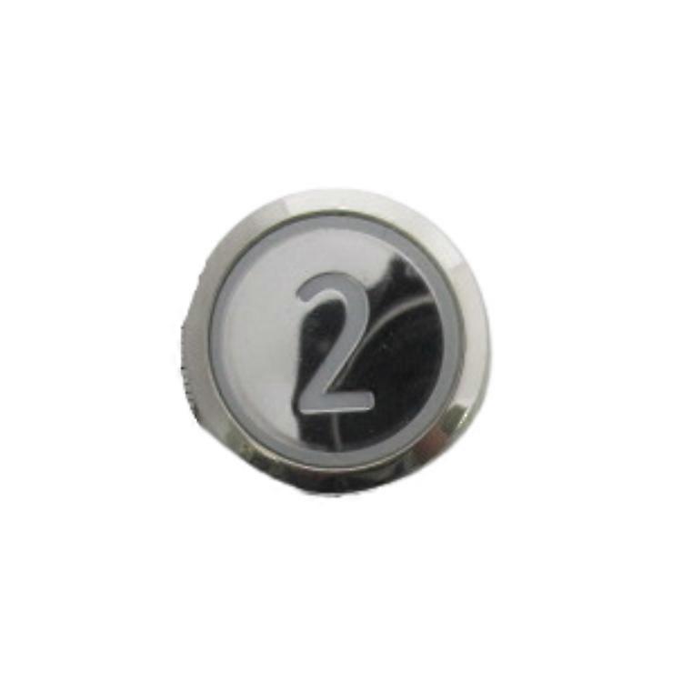 Kone Button 2 White Flush, White Illumination, Translucent Base Km863050g018h002