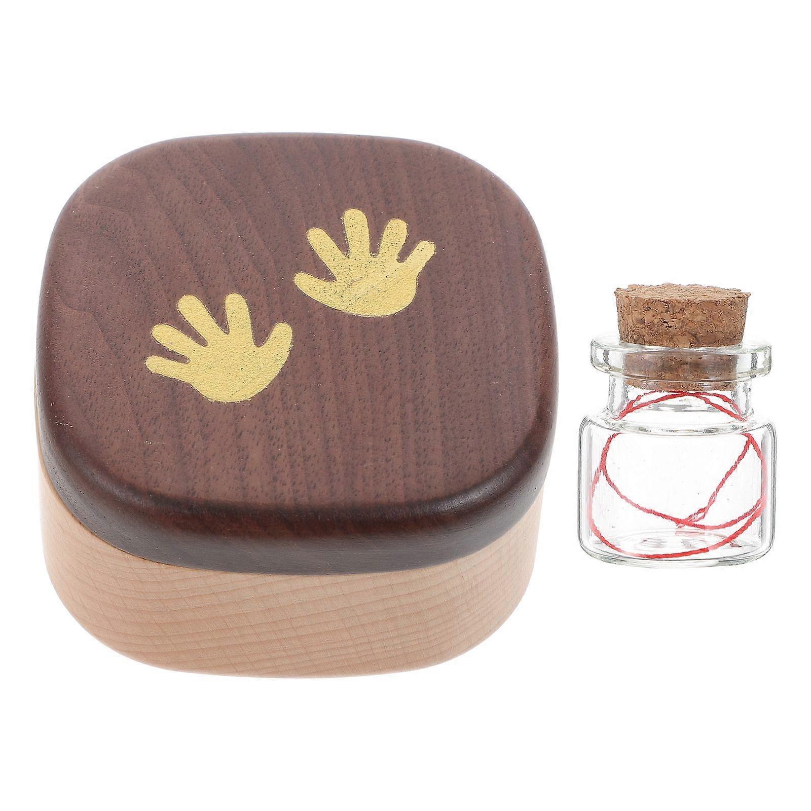 Cartoon Square Tooth Fairy Keepsake Box with Compartments for Safe Trinket Storage for Boys and Milestone Keepsakes