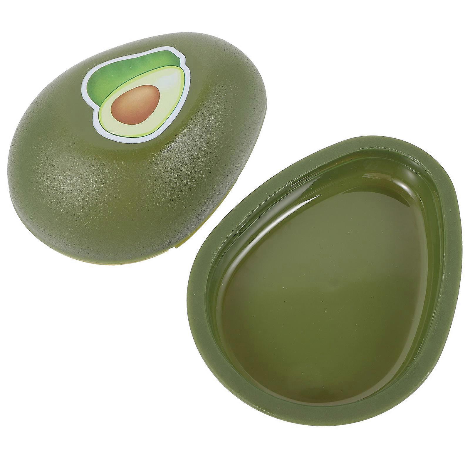 Avocado Saver Set of 4 Lightweight Plastic Boxes for Fresh Fruit Storage in Refrigerator Green