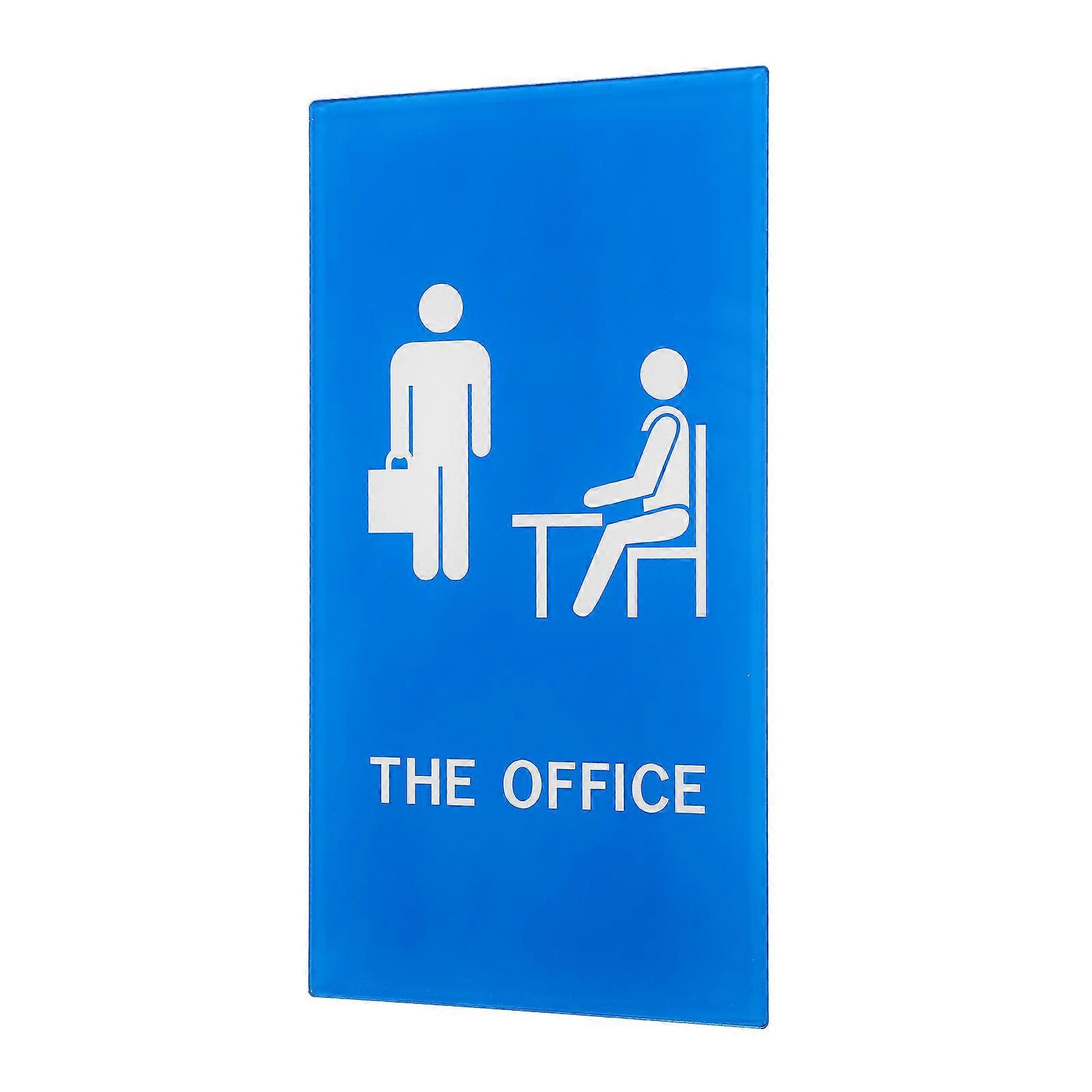 Blue Acrylic Office Sign for Easy Installation Sign Decor for Businesses and Clinics 11.8x8.3 Inches