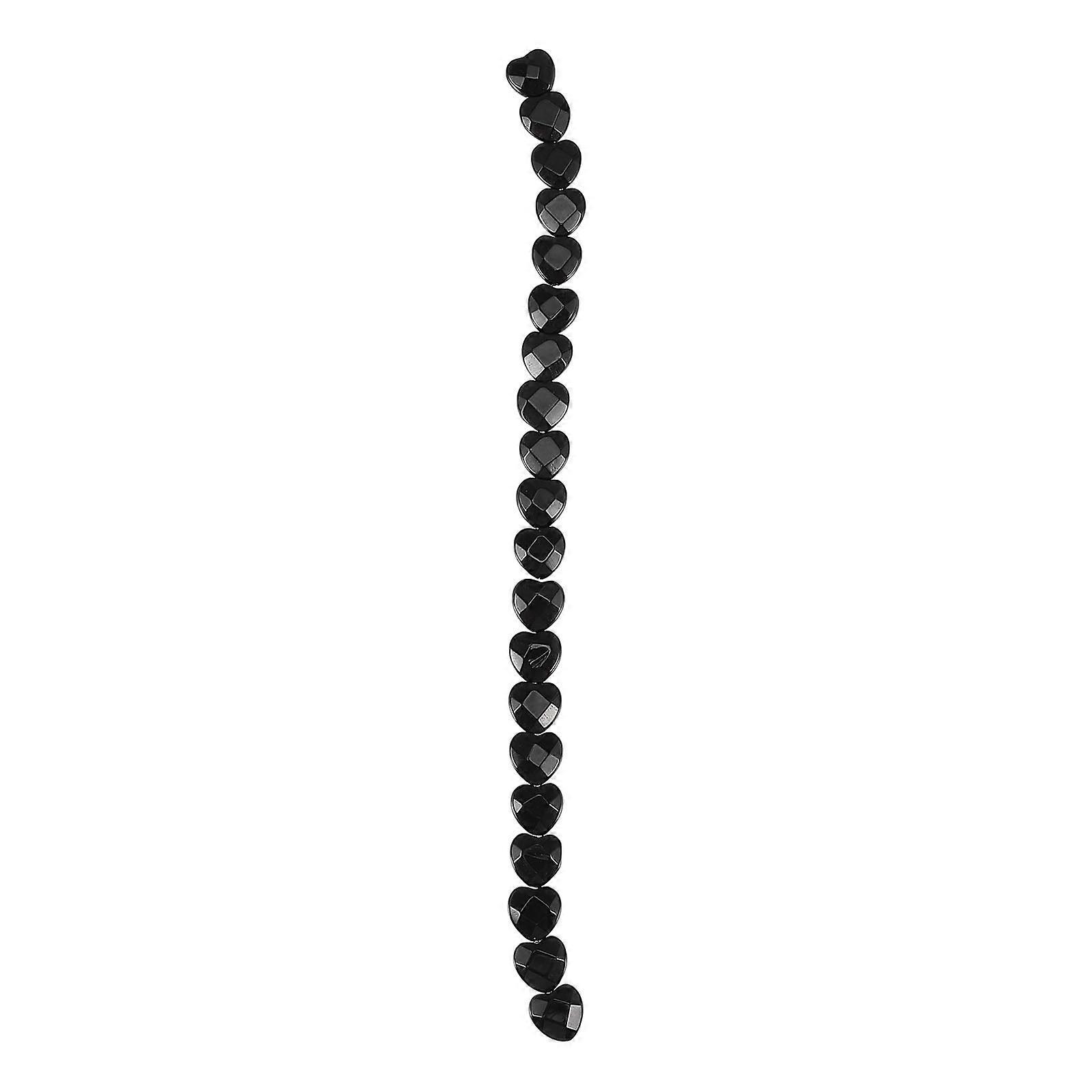 Black Heart Shape Bead String for Decoration with Smooth Surface and Comfortable Wear 20 Pieces