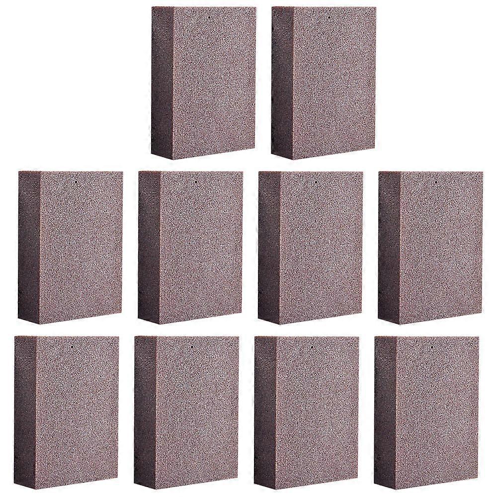 Washing Up Sponge Scrubber 10Pcs Extra Thick Emery Sponges Handy Kitchen Cleaning Tools Brown Rust Removal Function