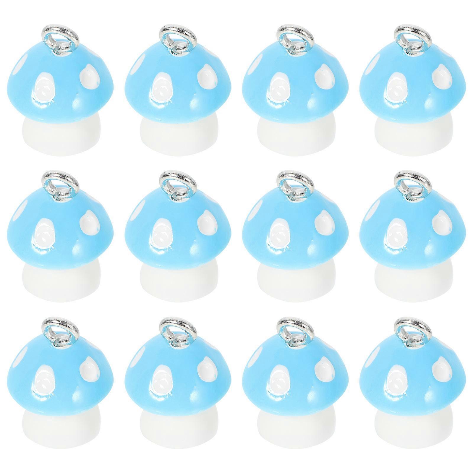 Colorful DIY Resin Mushroom Pendants 50Pcs For Creative Jewelry Making Accessories In Mini Style With 1.5X1.2cm Size