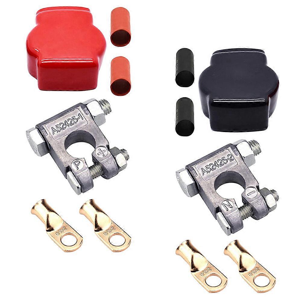 Battery Cable Kit 1Pair Premium Quality Car Battery Terminals Heavy Duty Insulating Covers Vehicle Maintenance Professionals