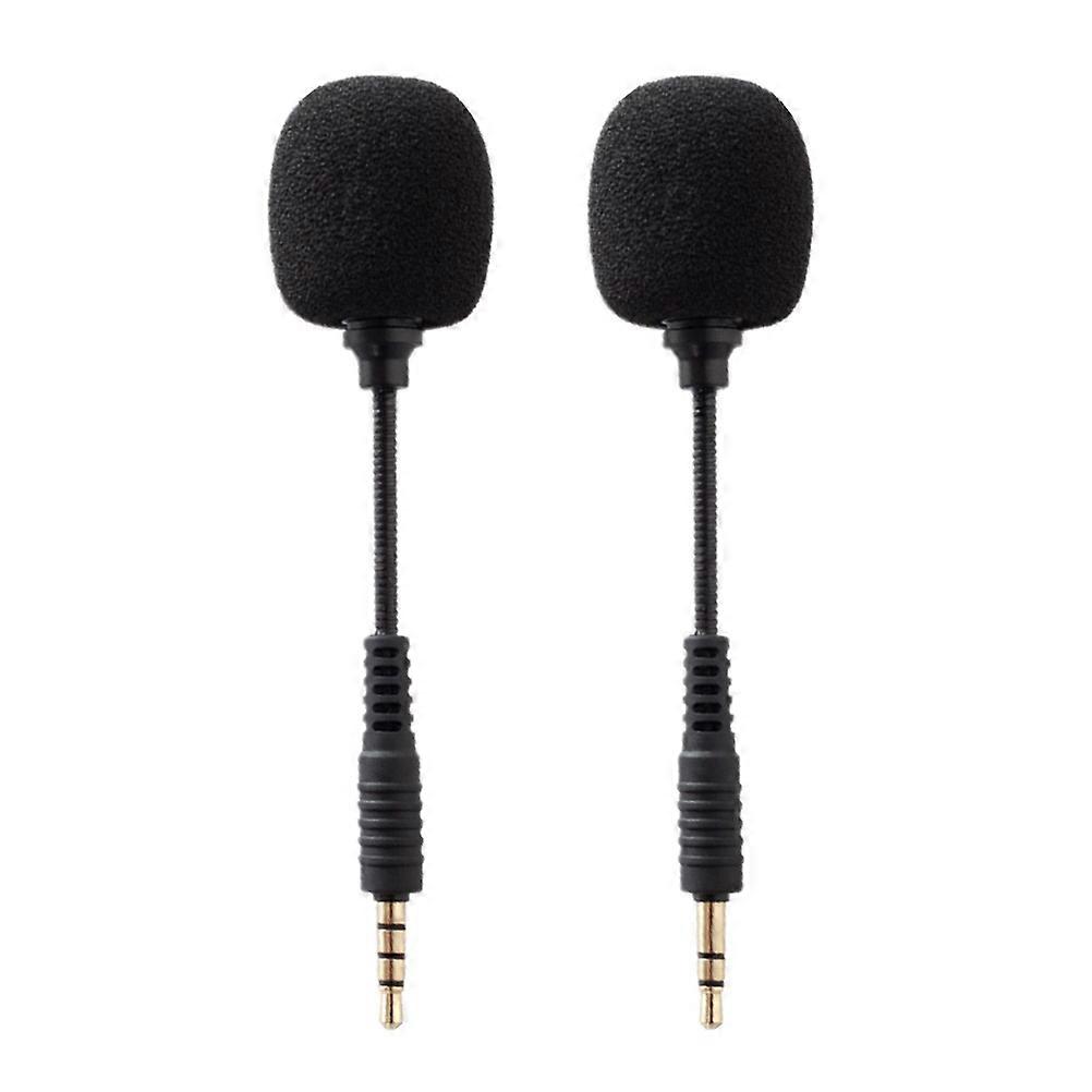Noise Reduction Black Microphone For Conference Hosting And Gaming Featuring Bendable Design 2Set Capacity