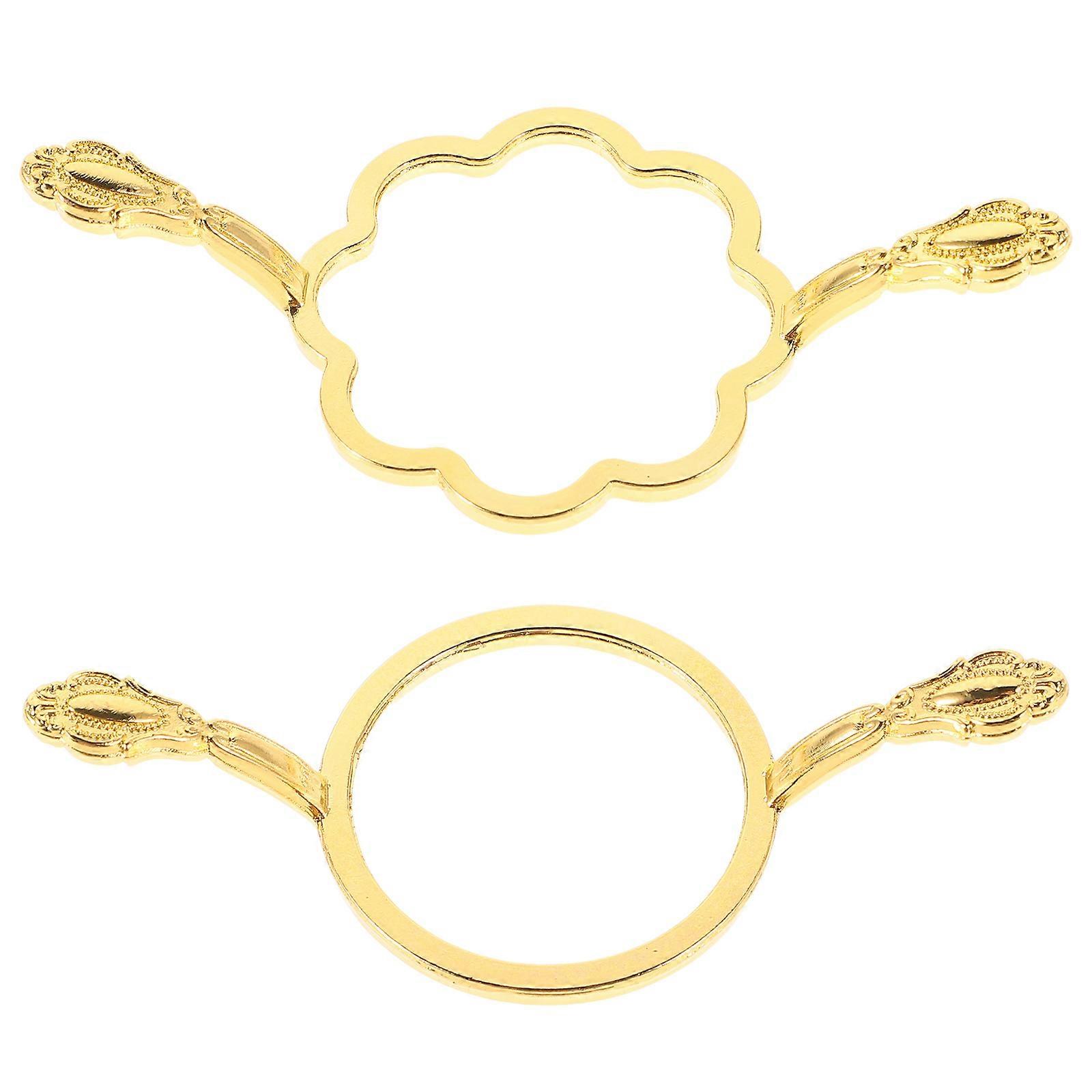 Golden Metal Wax Seal Kit with Unique Flower Design for DIY Decorations and Home Use, 2pcs