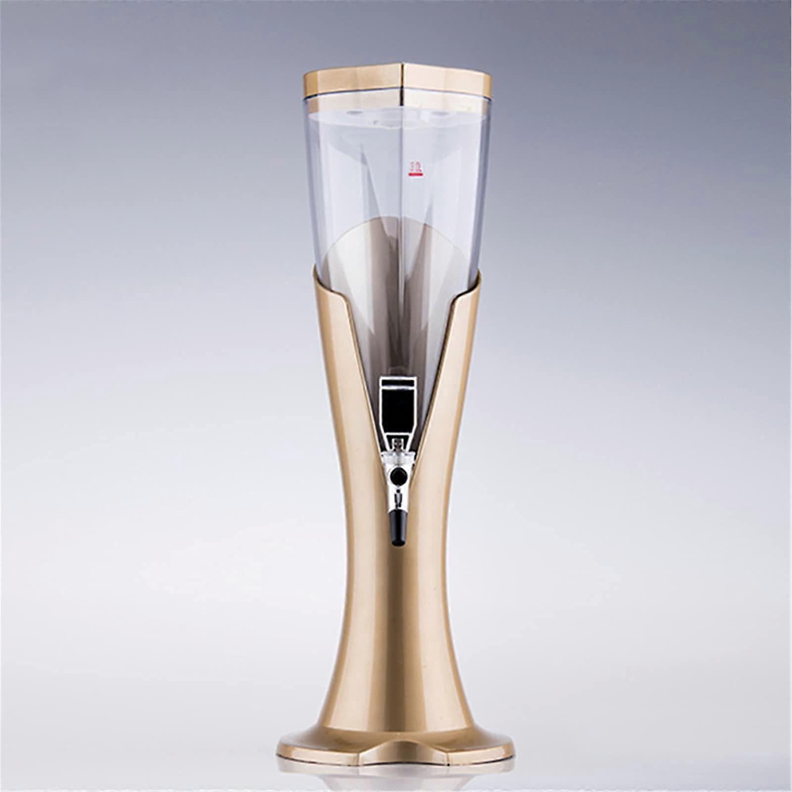 Beer Tower Drinks Dispenser with Tap 3.0 Litre Ice Cooler, 5 L Beer Barrel for Bar, KTV Glassware, Durable Material