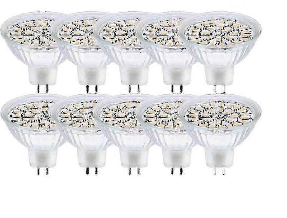 Gu5.3 Led Bulb, Mr16 Led 12v 3w Equivalent To 30w 3000k Warm Halon Lamp, Non-dimmabd Bulbs, Pack Of 10 [ F]
