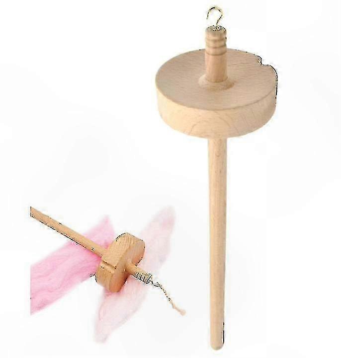 Wooden Spindle Kit with Carved Design for Hand Spinning Yarn and Wool Fiber Crafting Tool Starter Set