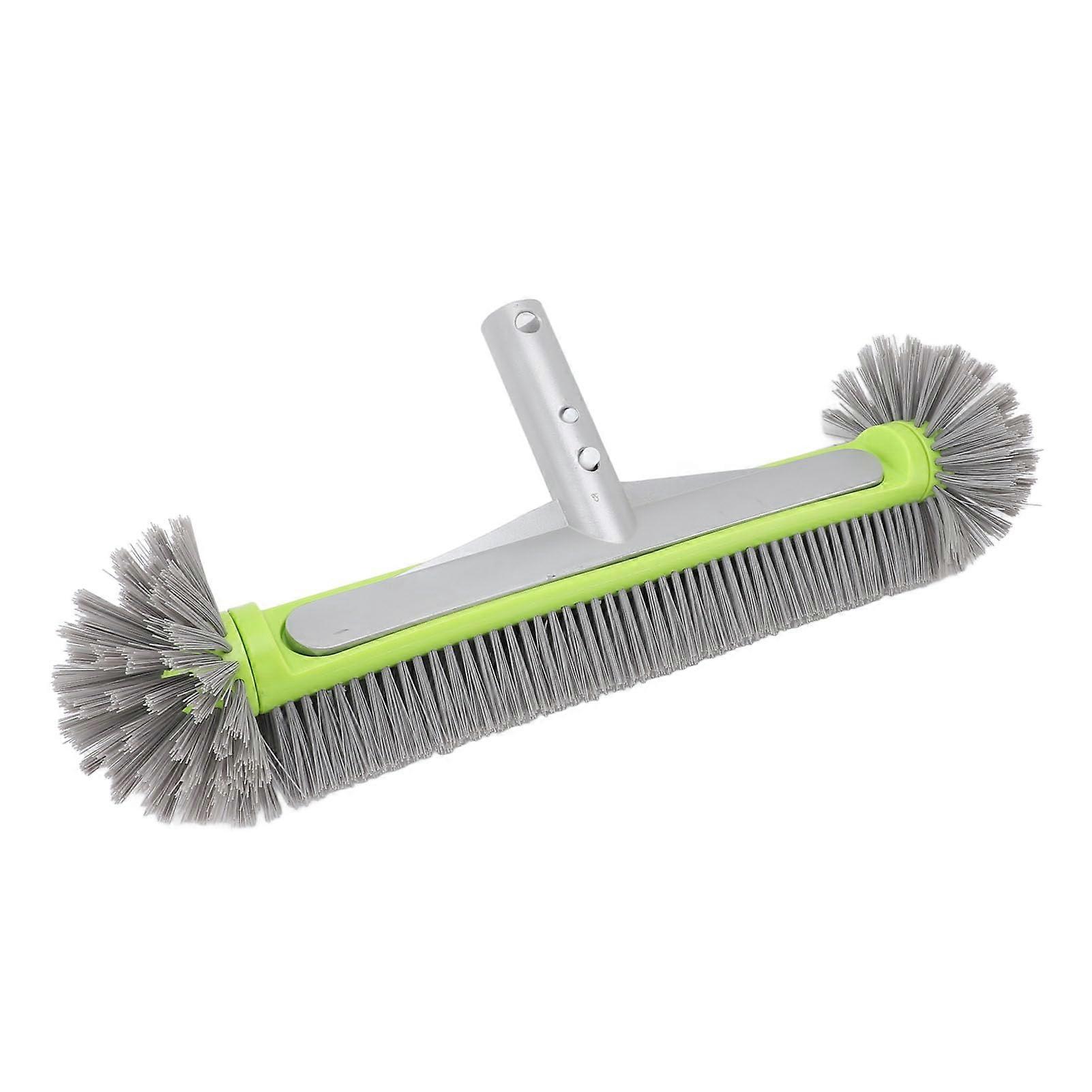 Pool Sweeping Brush Head Nylon Scrub Brush Head Pool Brushes with Curved Ends for Inground Pools Sweeping Pool Walls Standard Pool Pole