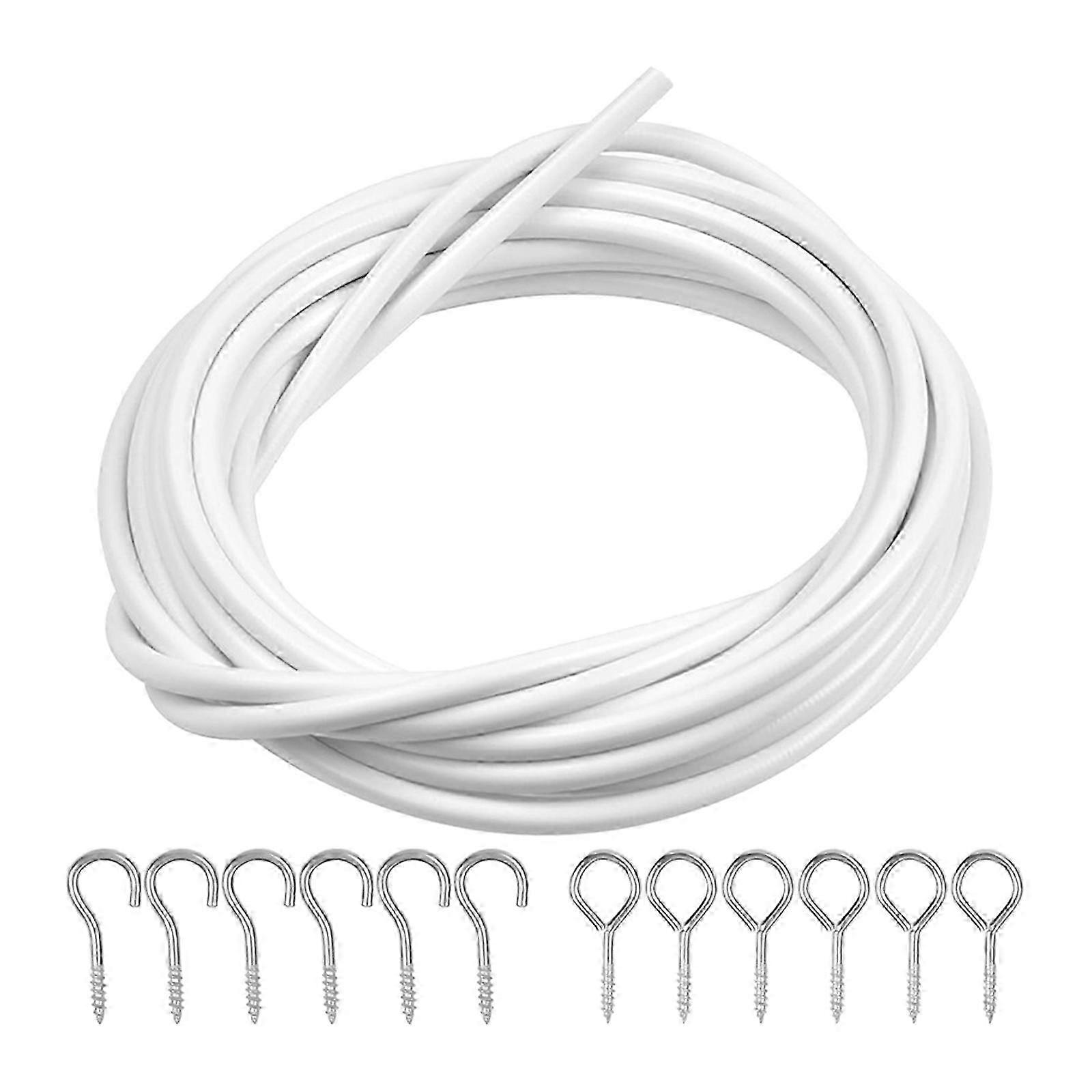 4 Meter Curtain Hanging Wire Set with Hardware for Drapes & Window Decor