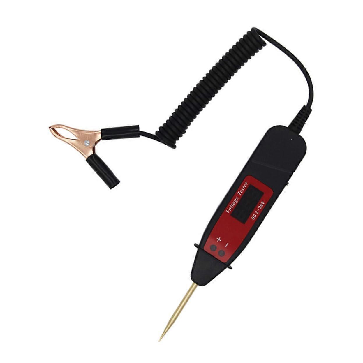 Digital Circuit Probe Tester with Extended Wire for Automotive and Home Use Reliable LCD Display