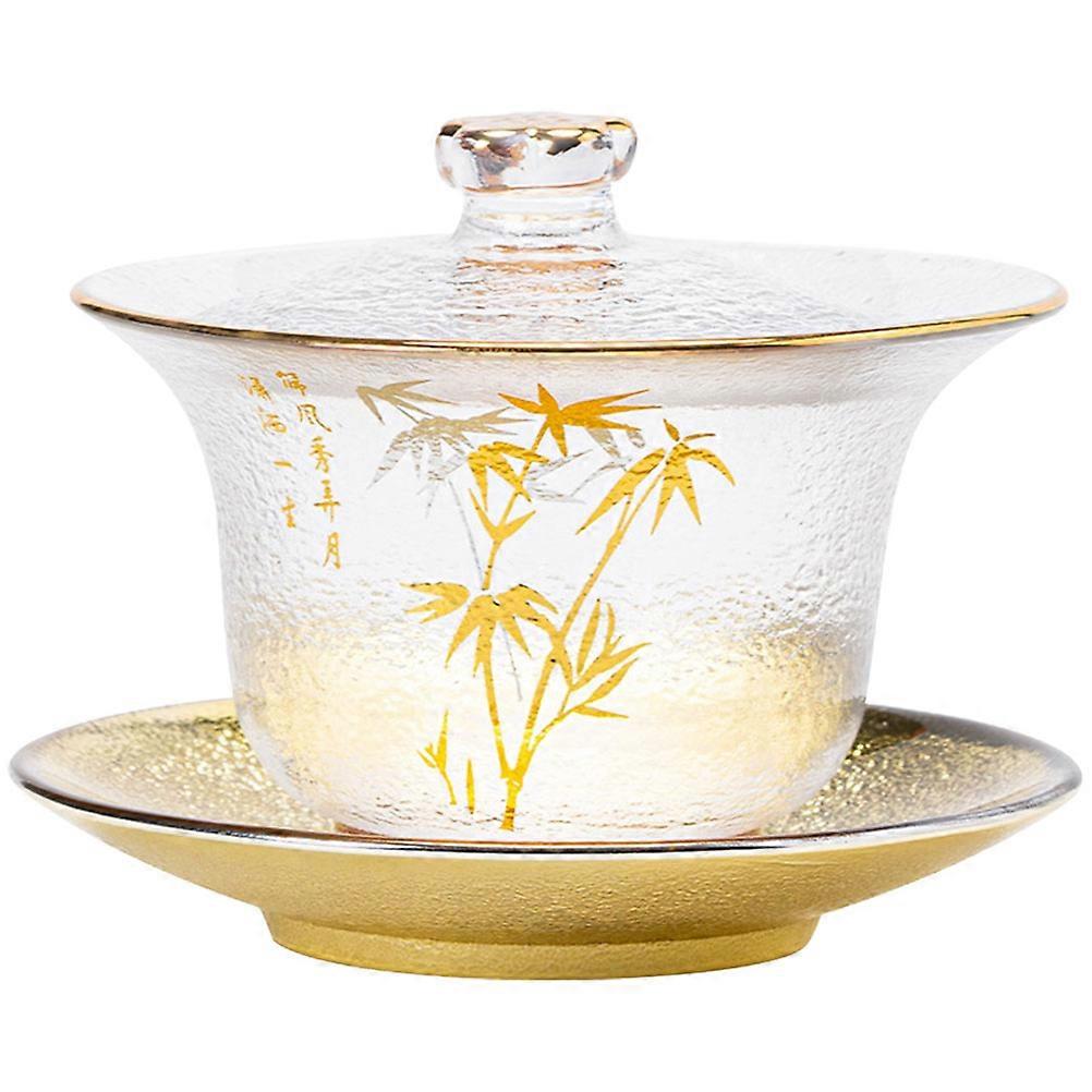 Chinese Gongfu Teacup Set for Hotel Use Glass Material Home Decoration 1 Set